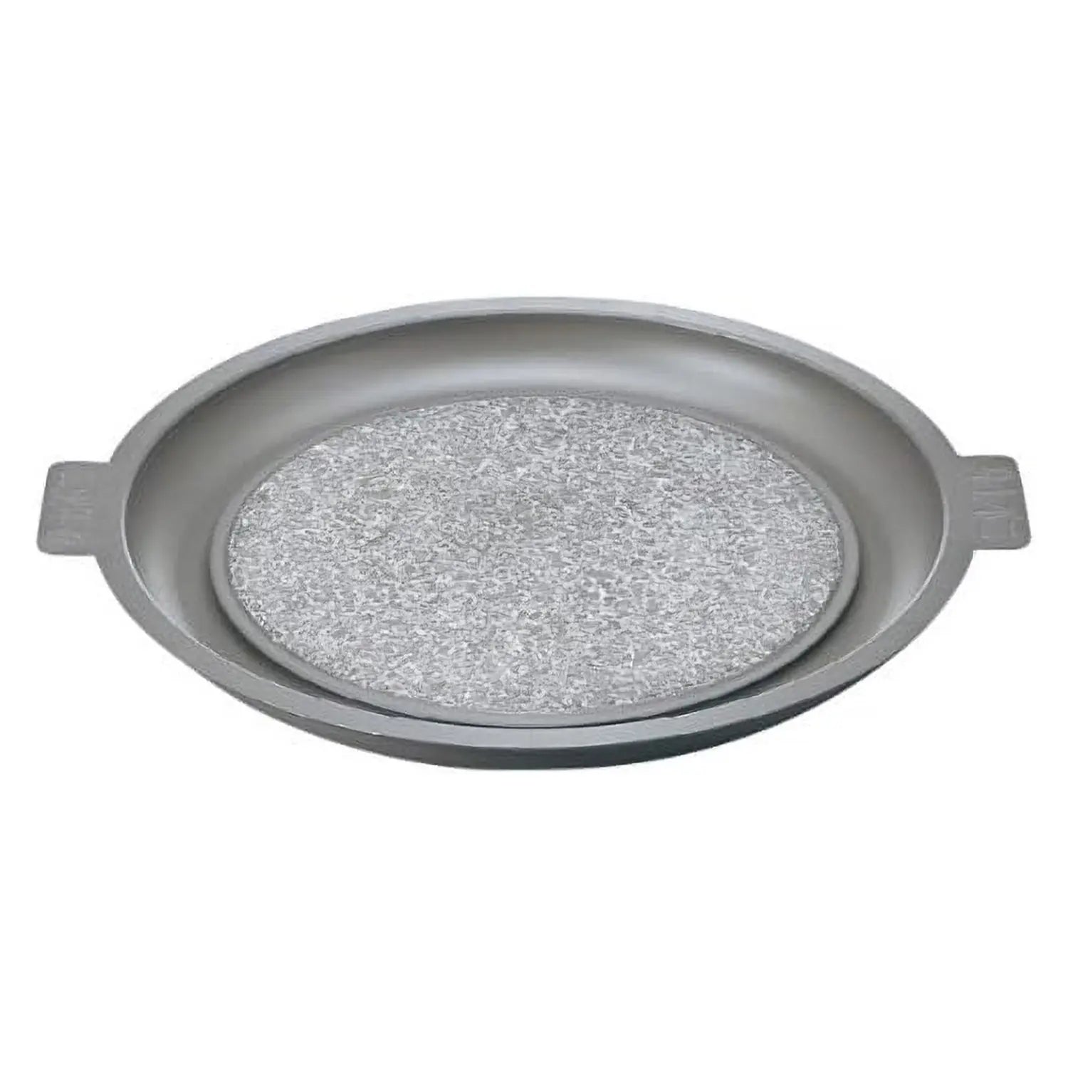 EBM Japanese Ishiyaki Hot Stone Plate with Non-Stick Aluminum Rim - Perfect for Sizzling Steak, Seafood & BBQ at Home