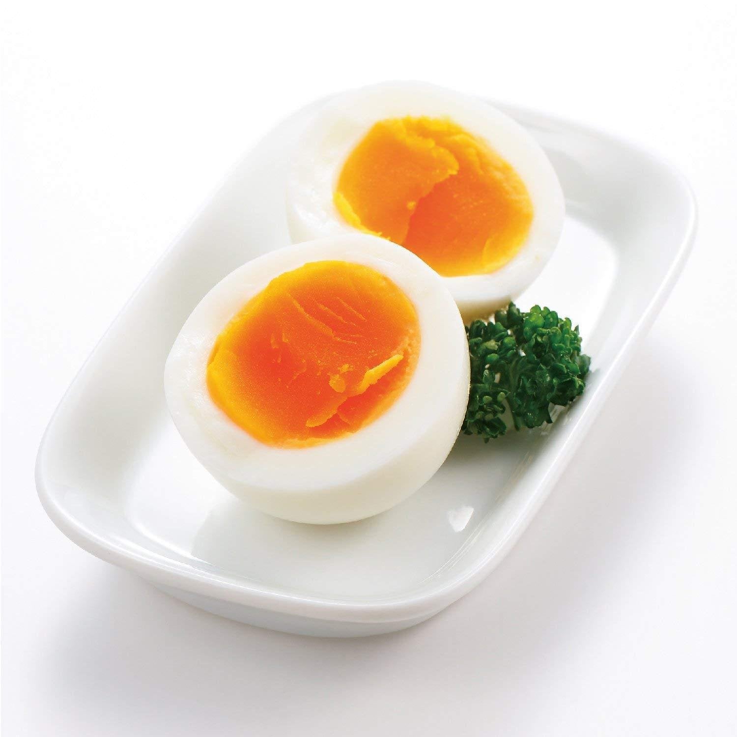 Akebono Microwave Egg Cooker - 4 Egg Capacity for Perfect Poached & Scrambled Eggs - Quick & Easy Breakfast Solution - RE 279 - Ideal for Home, Office & Dorm Cooking