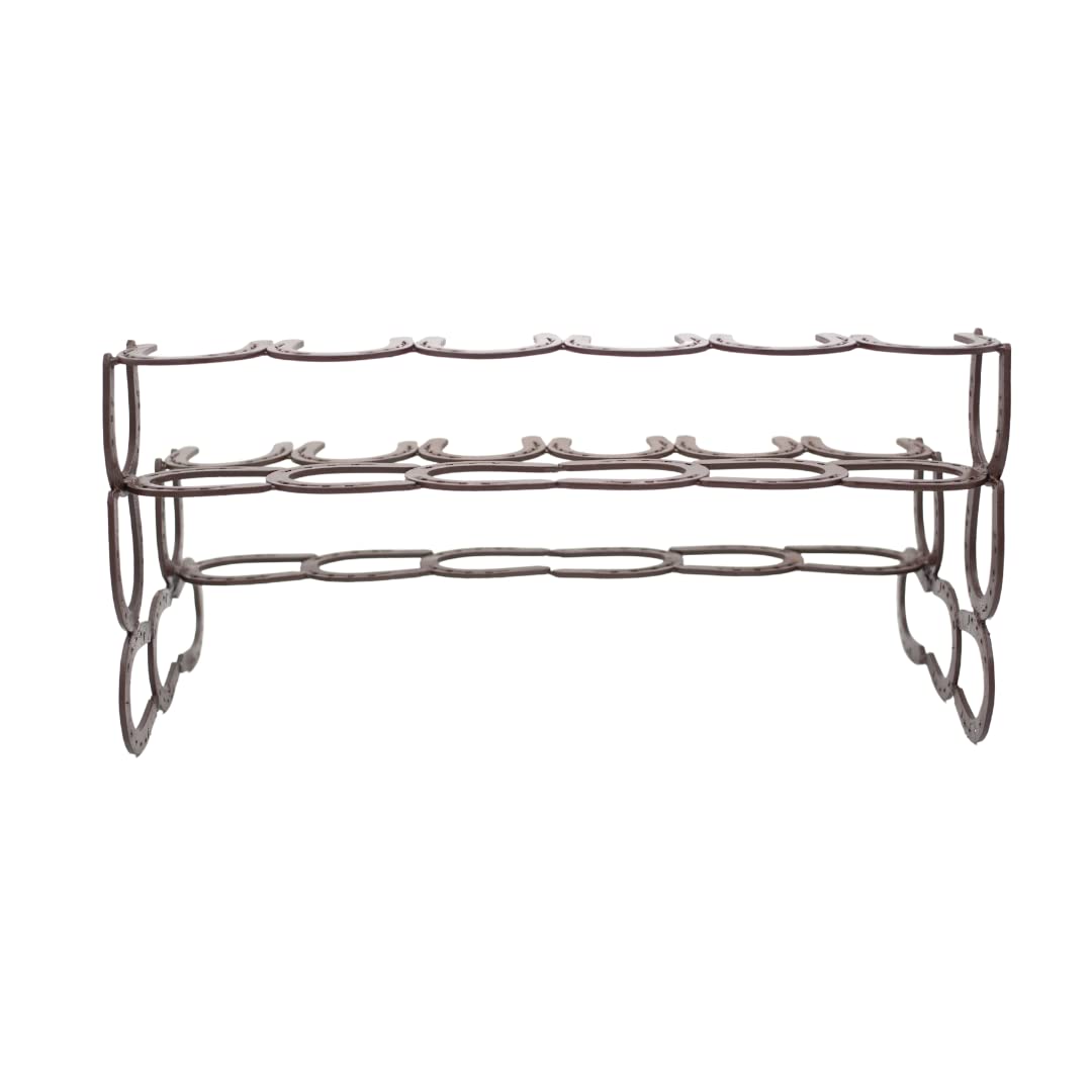 Horseshoe Boot Rack - Rustic Wall Mounted Shoe Organizer for Entryway, Mudroom, or Garage - Perfect for Western Decor & Cowboy Boot Storage