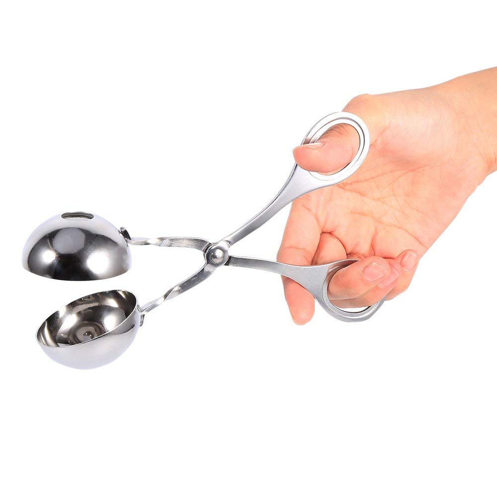 Premium Stainless Steel Meat Baller & Cookie Dough Scoop - Large Kitchen Tool for Perfect Ice Cream, Cookie Dough & Meatballs - Ideal for Baking, Cooking & Food Prep