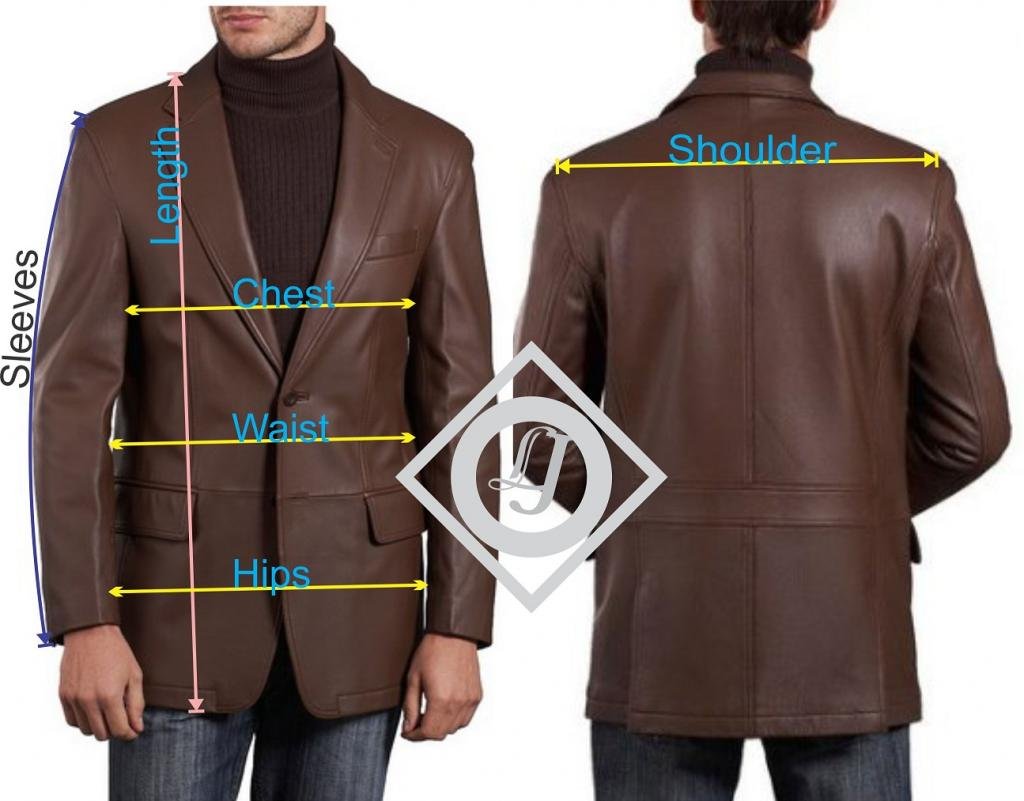 Premium Men's Genuine Leather Blazer Jacket - Classic Slim Fit Business Coat for Formal & Casual Wear - Ideal for Office, Parties & Outdoor Events