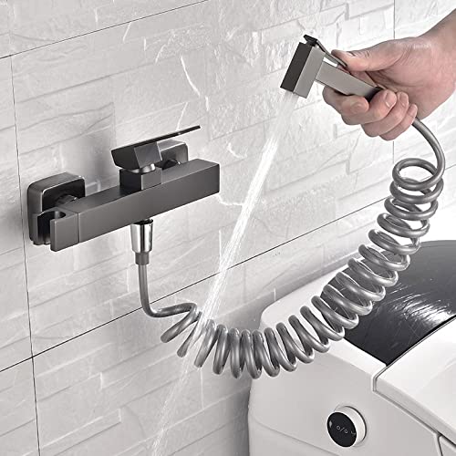 Premium Brass Handheld Toilet Sprayer Set - Adjustable Bathroom Bidet Shower Head with Self-Cleaning Nozzle | Perfect for Hygiene, Baby Care & Pet Cleaning