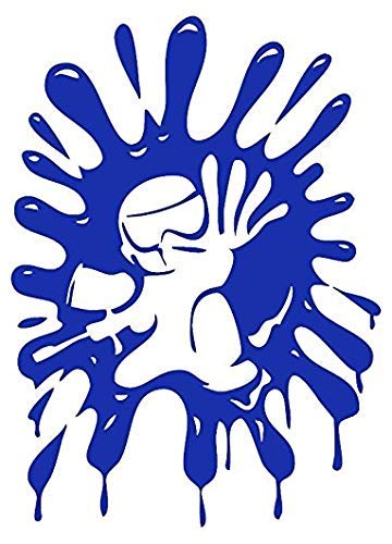Win Stickers & Decals Paint Ball Splat - Brilliant Blue Dye Cut Decal for Cars, Bumpers, Windows, Notebooks, Laptops, Water Bottles & More