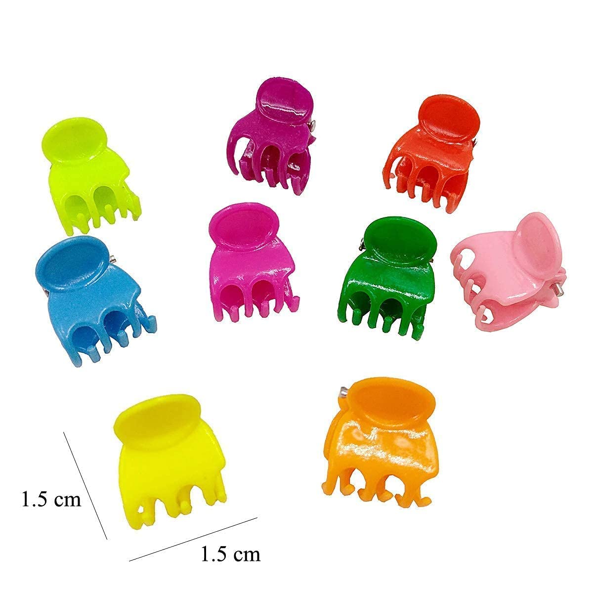 100-Piece Mini Hair Claw Clips Set for Women Girls Kids - Plastic Hairpins with Flowers & Beads in Multicolor | Hair Accessories for School, Party, Wedding & Daily Use
