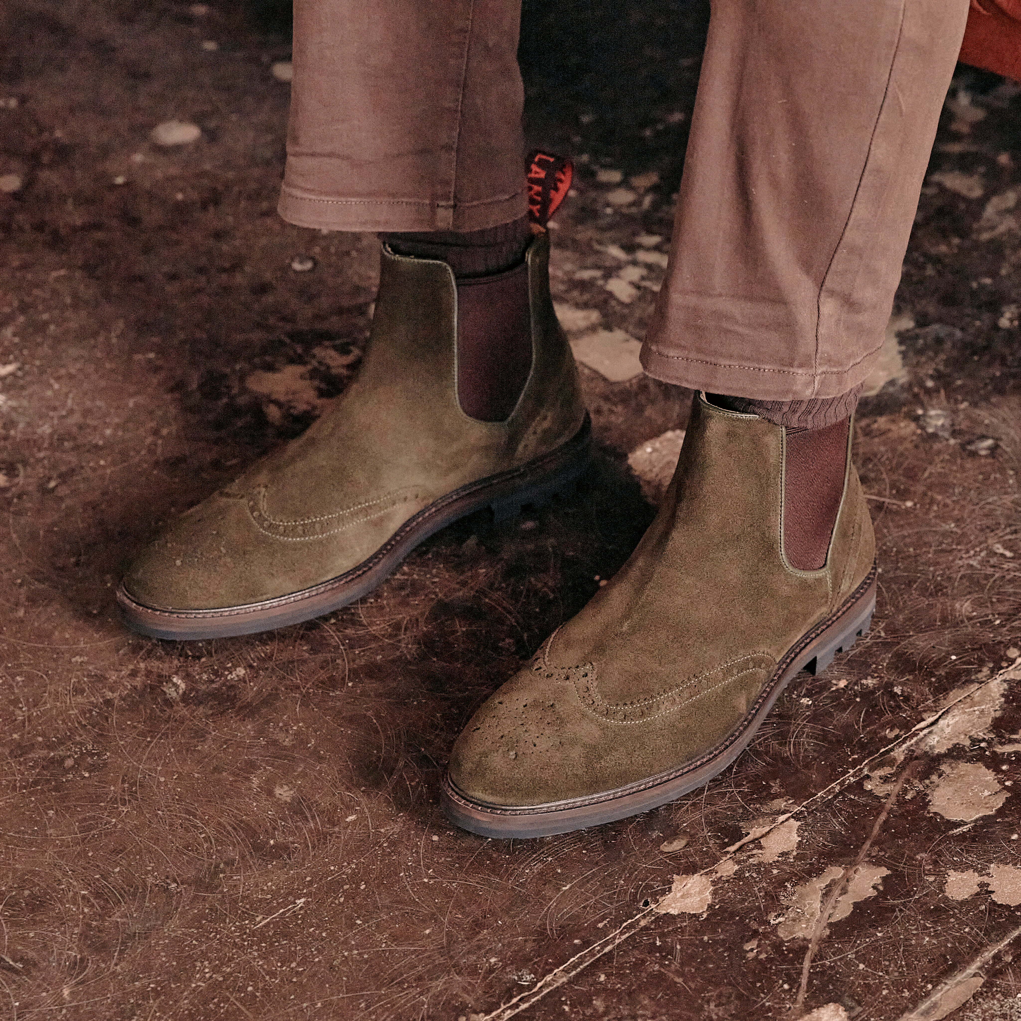 MITTON Khaki Suede Shoes for Men - Comfortable Casual & Outdoor Walking - Perfect for Work, Travel, and Everyday Wear
