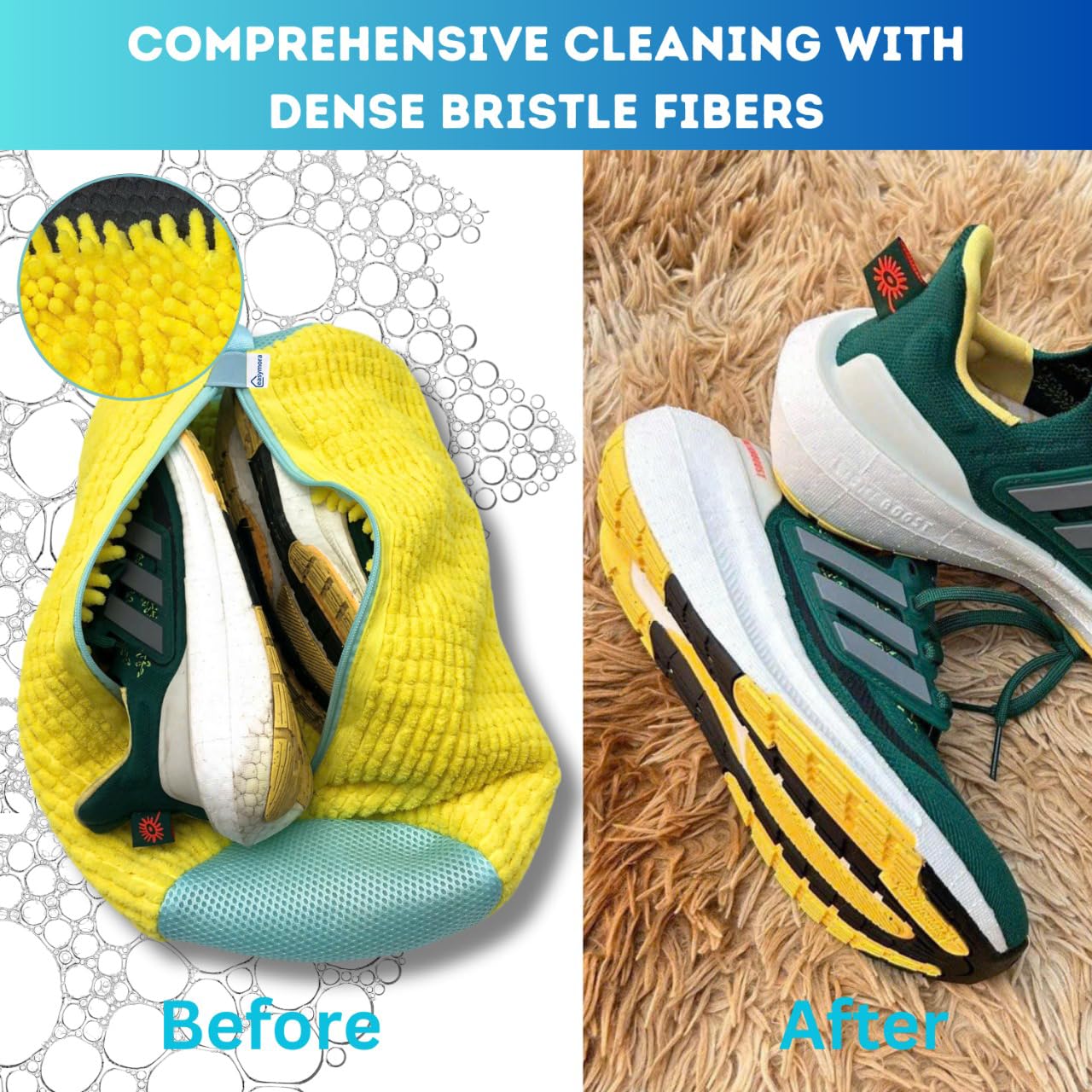 2PCS Reusable Shoe Washing Machine Bags for Sneakers, Tennis & Gym Shoes with 4 Shoe Trees - Durable Laundry Cleaner Bags for Washer & Dryer - Perfect for Travel, Sports & Daily Shoe Care - Men & Women Shoe Protection Accessories