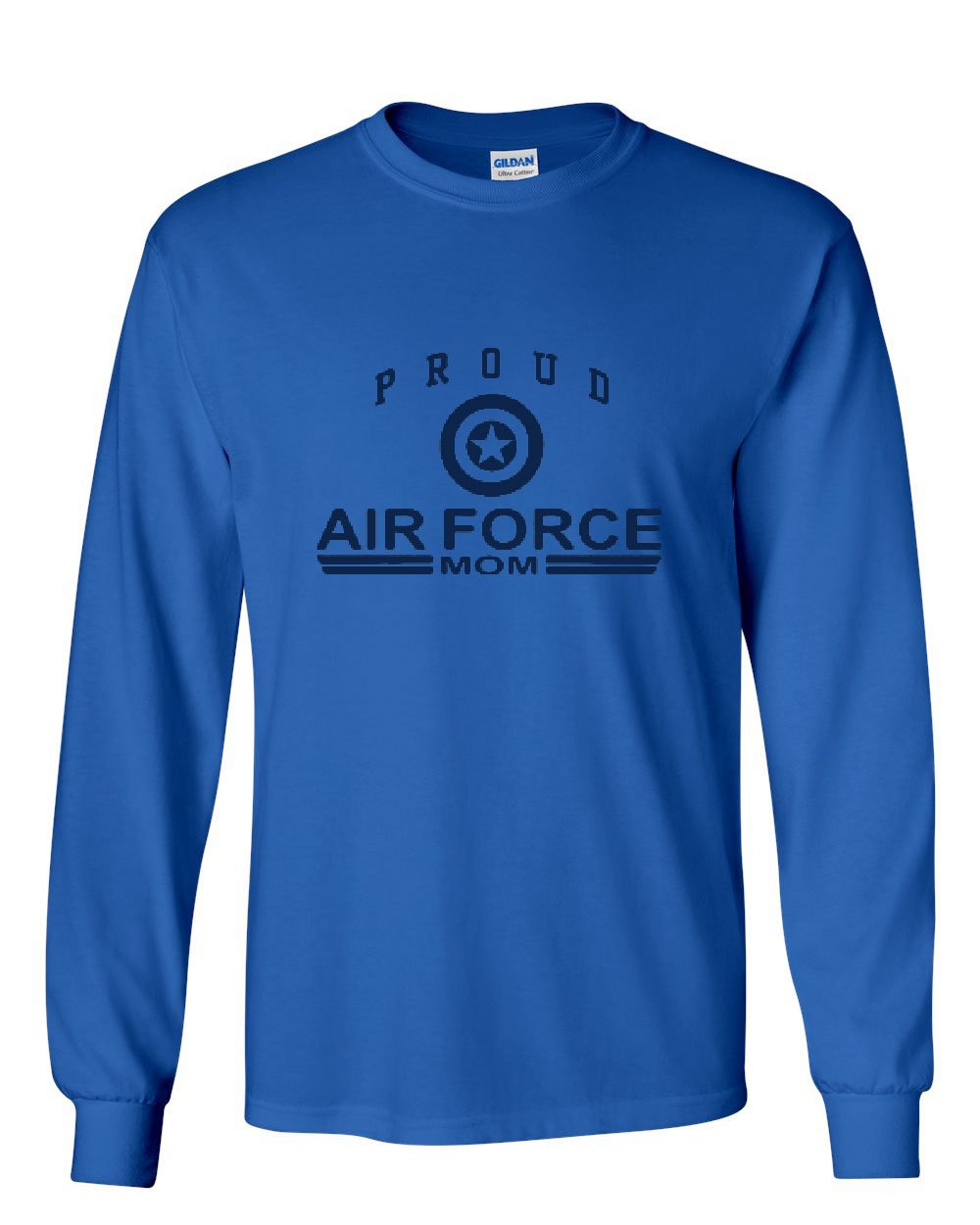 Proud Air Force Mom Long Sleeve T-Shirt - Military Apparel for Air Force Families - Perfect for Military Events, Homecoming & Showing Support