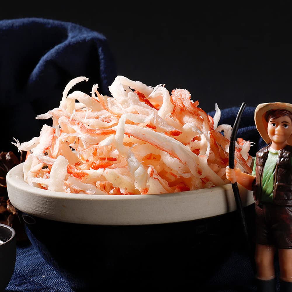 Premium Wild-Caught Dried Shredded Squid Strips (32 oz) - Natural, Organic, No Additives - Perfect for Snacking, Asian Cooking, and Seafood Recipes