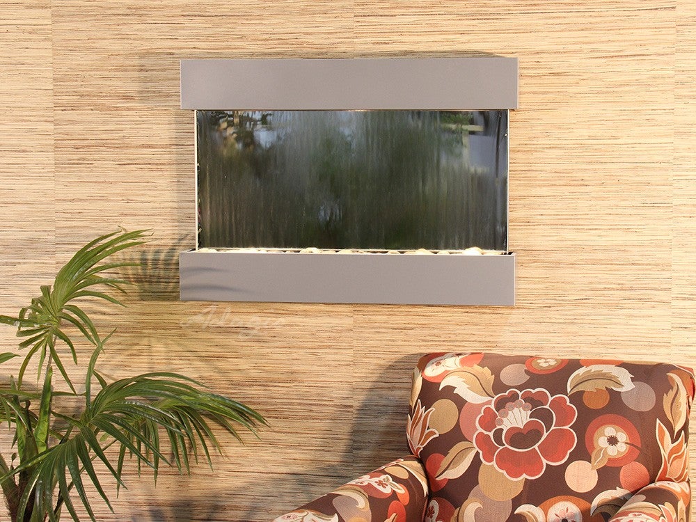 Adagio Reflection Creek Silver Metallic Mirror RCS4540 - Modern Wall Mirror for Living Room, Bedroom & Bathroom Decor