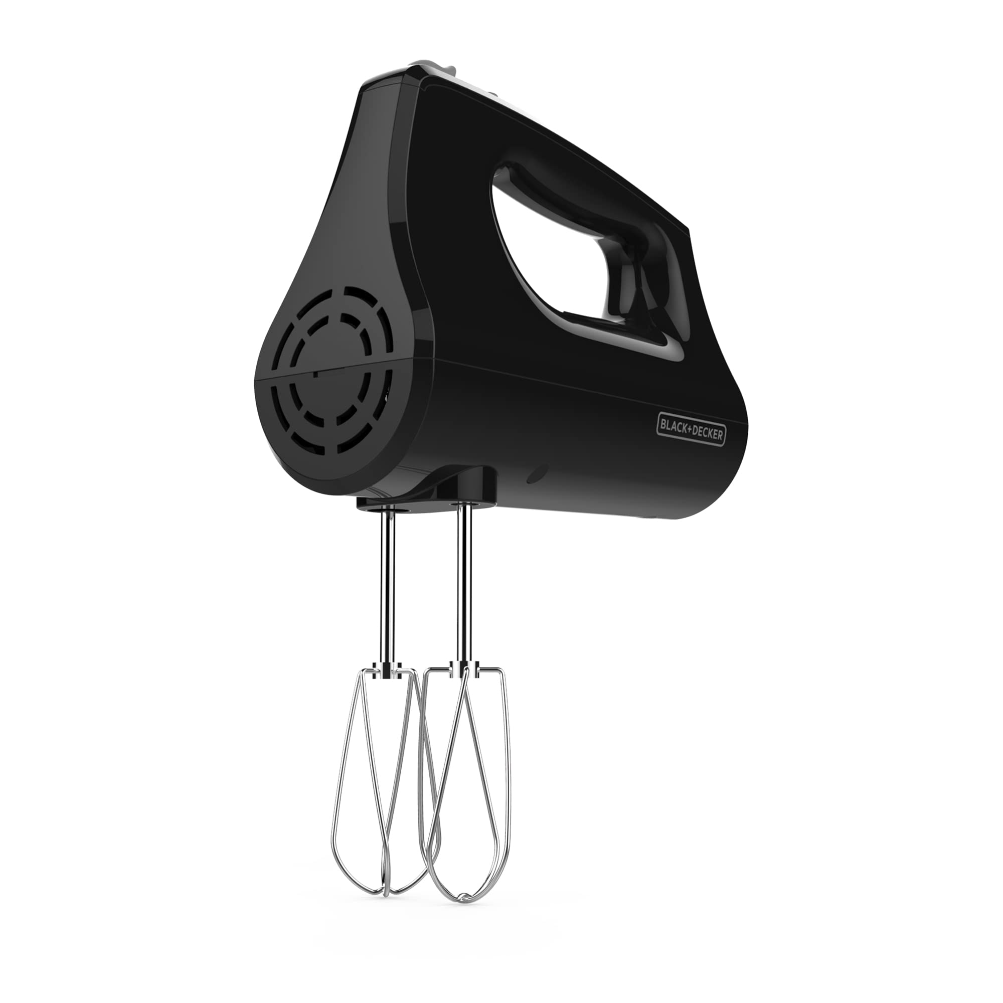 BLACK+DECKER 5-Speed Hand Mixer with Turbo Boost - 5 Attachments & Storage Case - Easy Eject Feature - Perfect for Baking Cakes, Cookies & Whipping Cream (Black)
