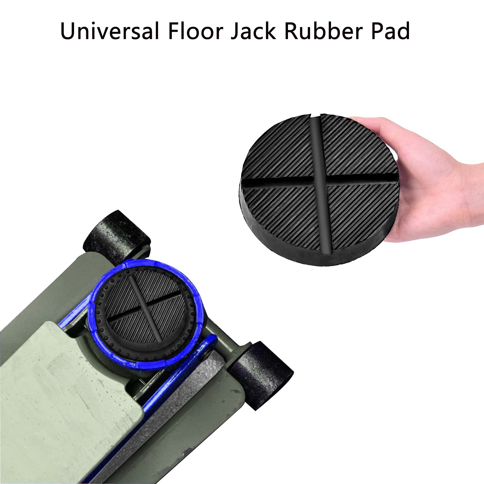 Universal Floor Jack Rubber Pad - Heavy Duty Jack Pad Adapter for Pinch Weld & Side Frame Rail Protection (1 Pack) - Perfect for Car Lifting, Auto Repair & Garage Maintenance