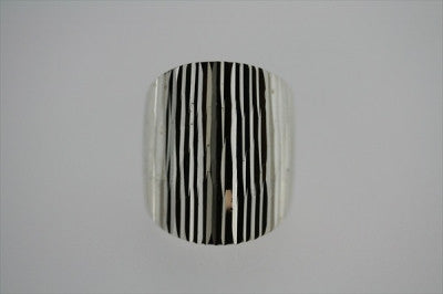 Diamond Stripe Long Signet Ring for Women - Elegant Gold & Silver Statement Jewelry for Everyday Wear, Gifts & Special Occasions