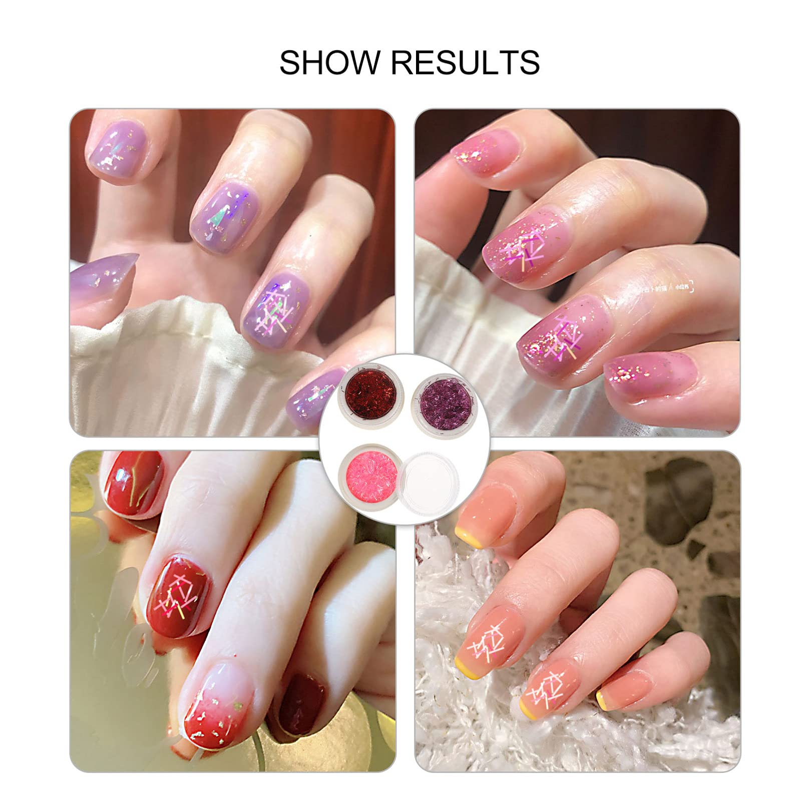 Beaupretty 3-Pack Nail Art Decorations Kit - DIY Nail Glitter & Silk Thread for Manicure - Perfect for Home Nail Salon, Party Nail Designs & Professional Nail Artistry