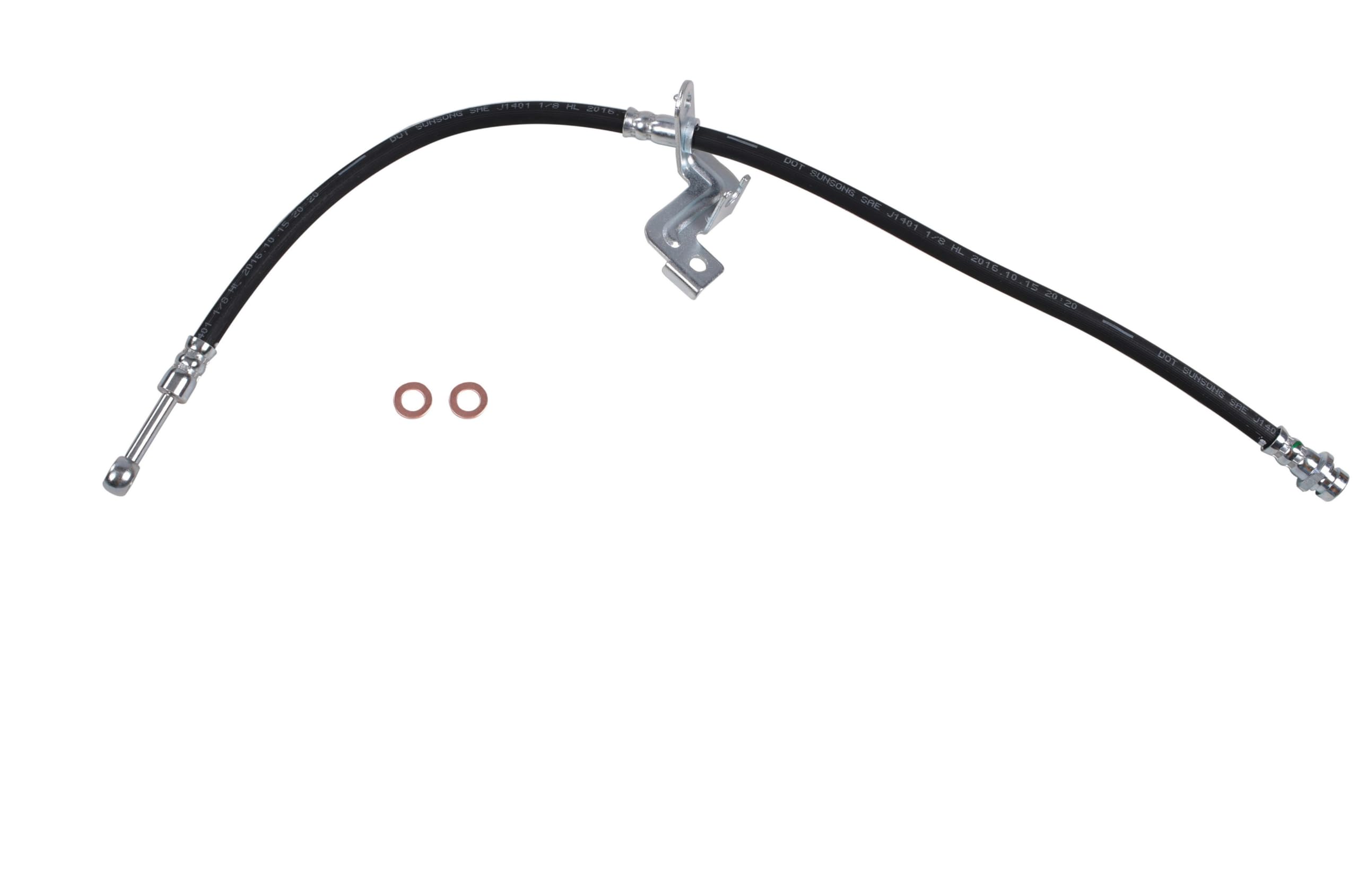 Sunsong 2206687 Brake Hydraulic Hose Replacement - High Performance Brake Line for Cars, Trucks & SUVs - Durable DOT Approved Rubber Hose for Safe Braking - Perfect for Daily Commuting & Off-Road Adventures