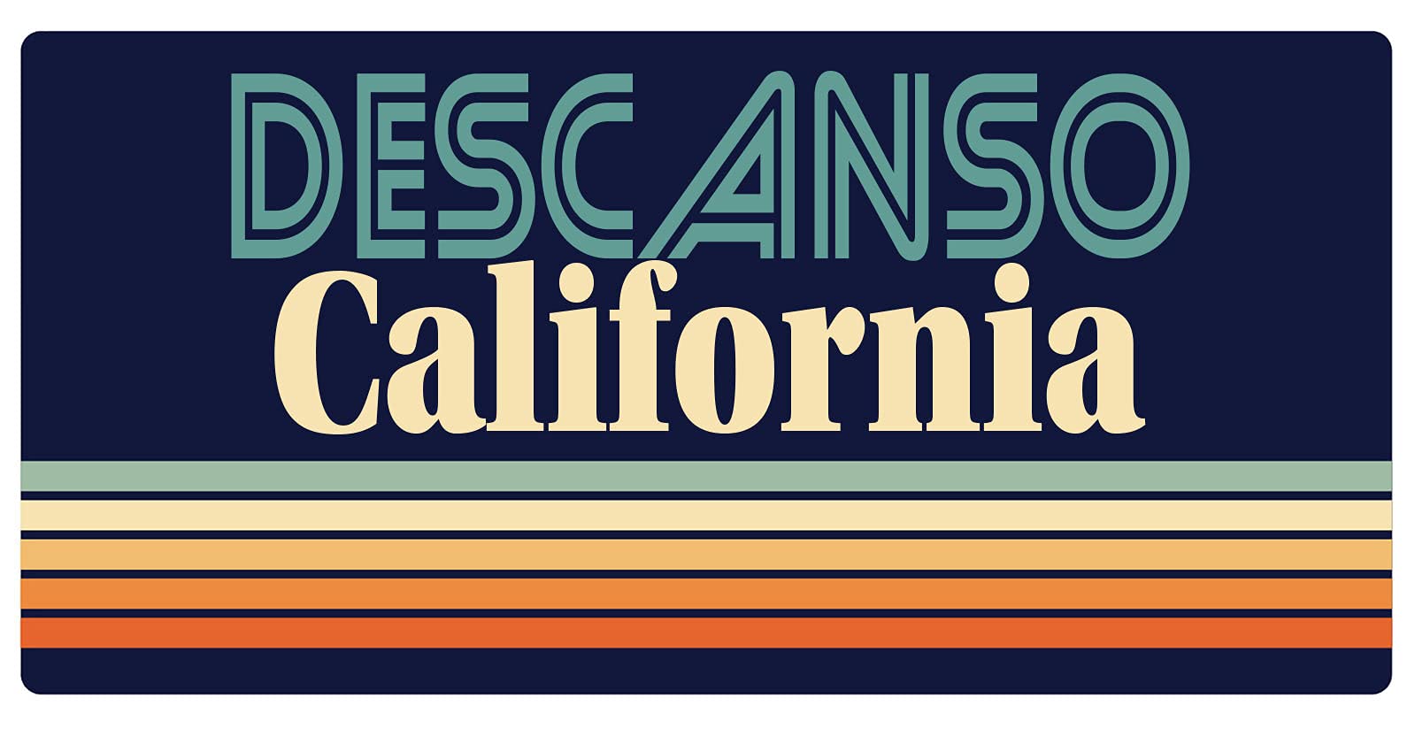 Vintage Retro California 5 x 2.5-Inch Refrigerator Magnet - Descanso Souvenir Gift for Home Kitchen Office Decor | Perfect for Fridge, Lockers & Metal Surfaces