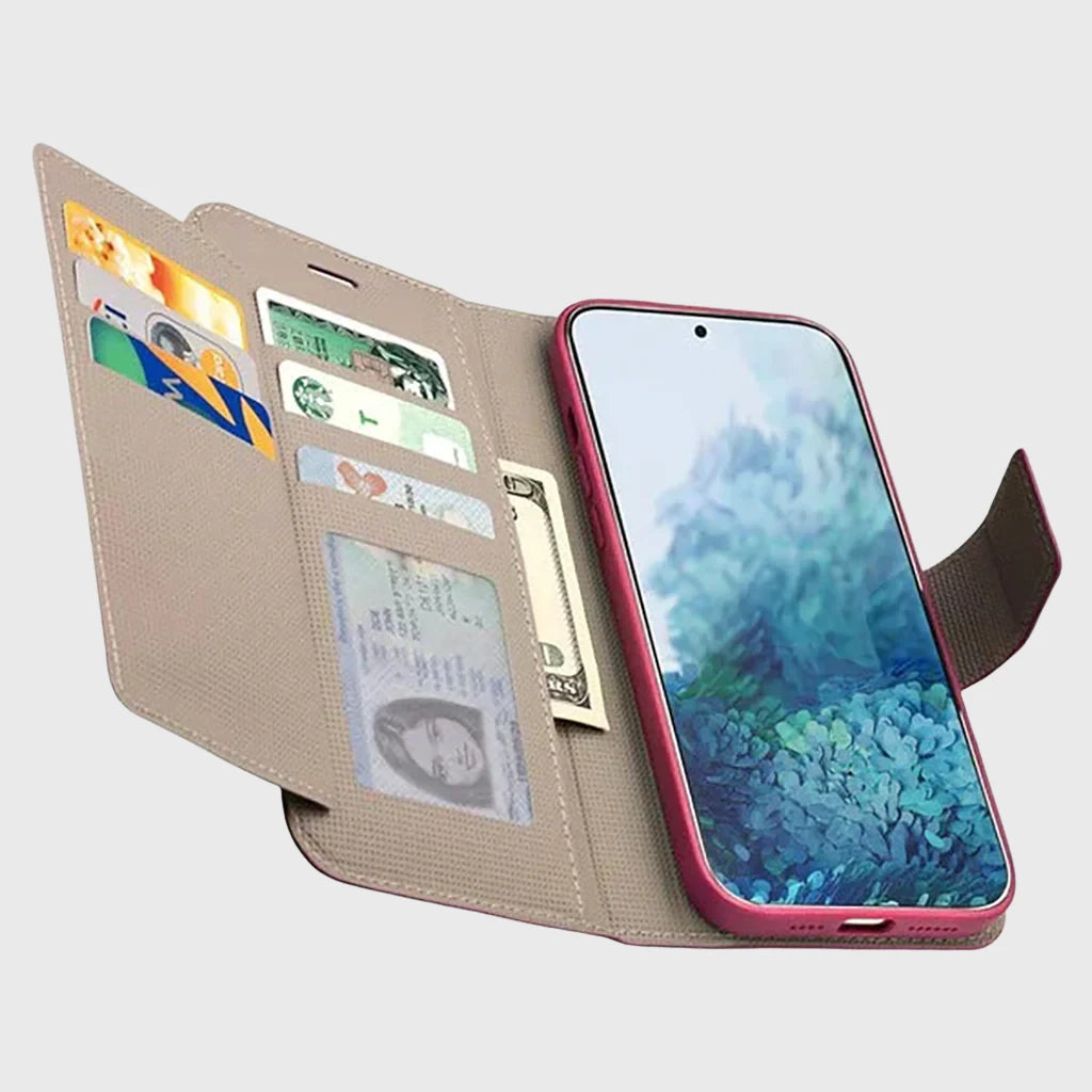 Samsung Galaxy S21 Ultra Leather Wallet Case with Card Holder & Kickstand - Slim Protective Cover for Daily Use, Travel & Business (Sunset Blvd Design)