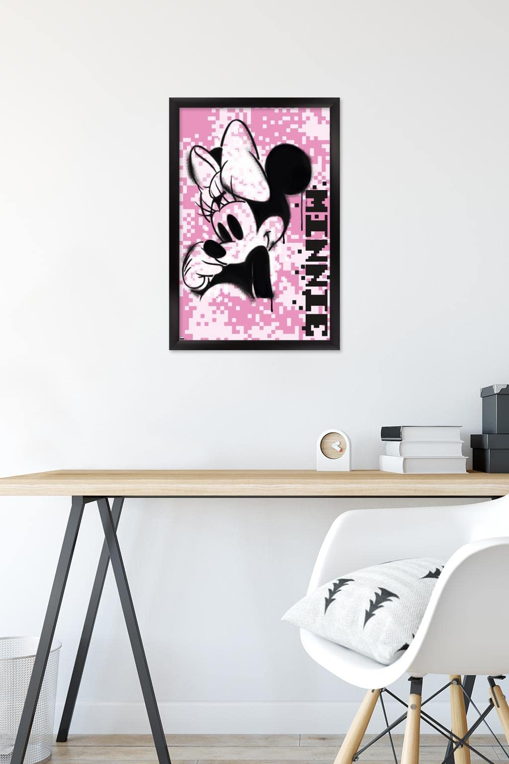 Disney Minnie Mouse Pink Pixels Wall Poster - 14.725