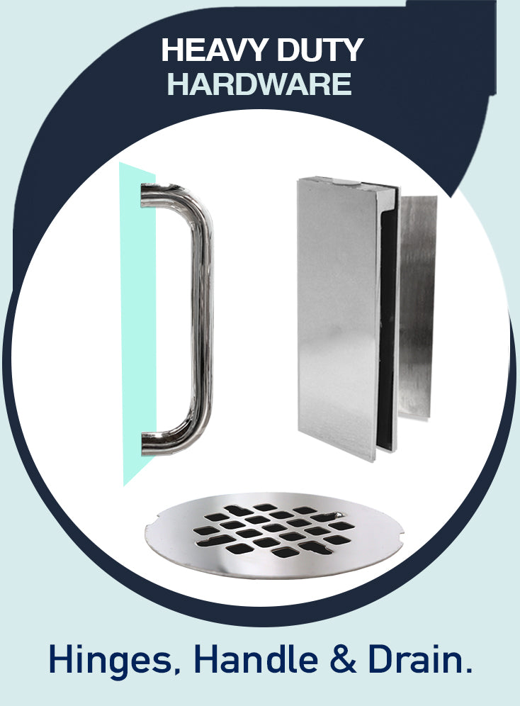 Alcove Wet Cement Sistine Stone & Del Mar Mosaic Accent Tile - DIY Shower Remodel Kit for Bathroom Renovation | Waterproof Backsplash & Flooring Solution