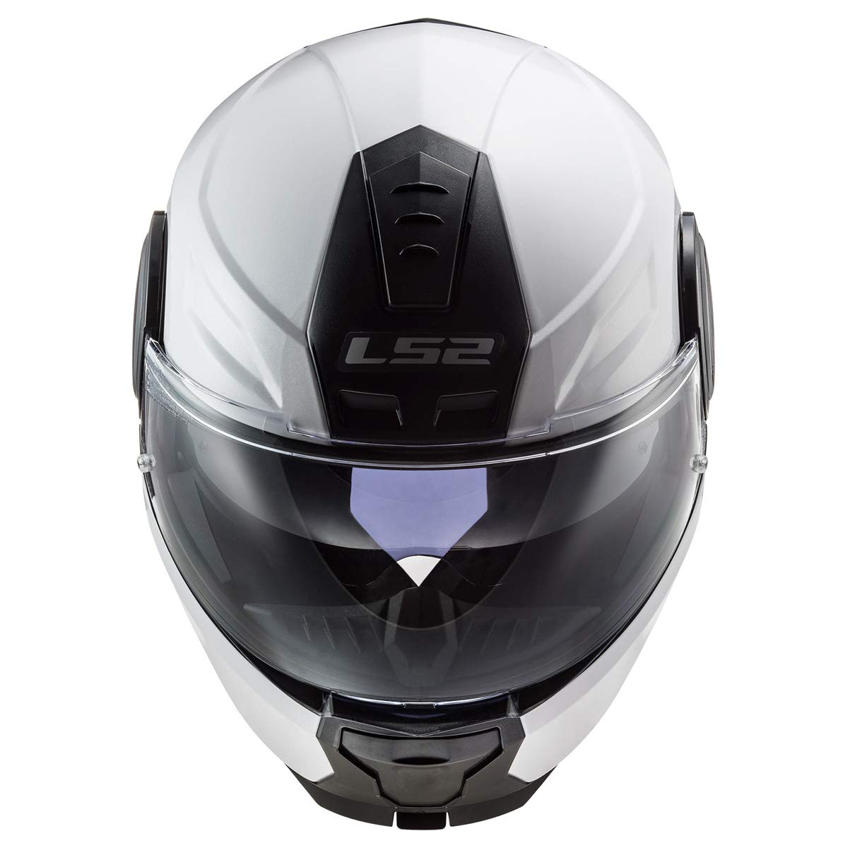 LS2 Helmets Horizon Modular Motorcycle Helmet with Sun Shield - Gloss White (Small) - Comfortable & Safe for Commuting, Touring & Adventure Riding