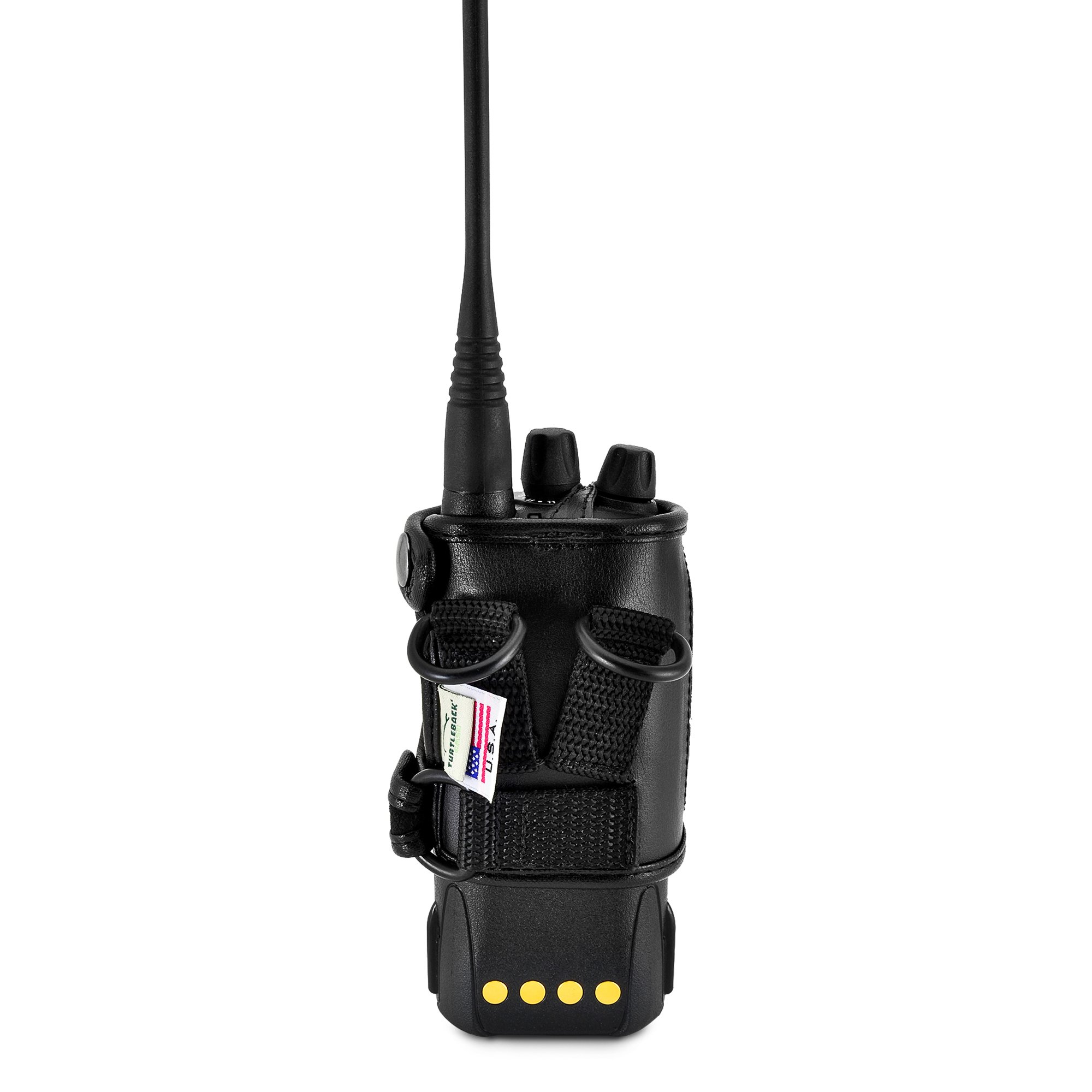 Turtleback Heavy Duty Leather Belt Holster for TAIT TP8100 Radio - Police & Fire Two-Way Radio Case with D-Ring Attachment | Tactical Duty Gear for First Responders, Security & Outdoor Adventures