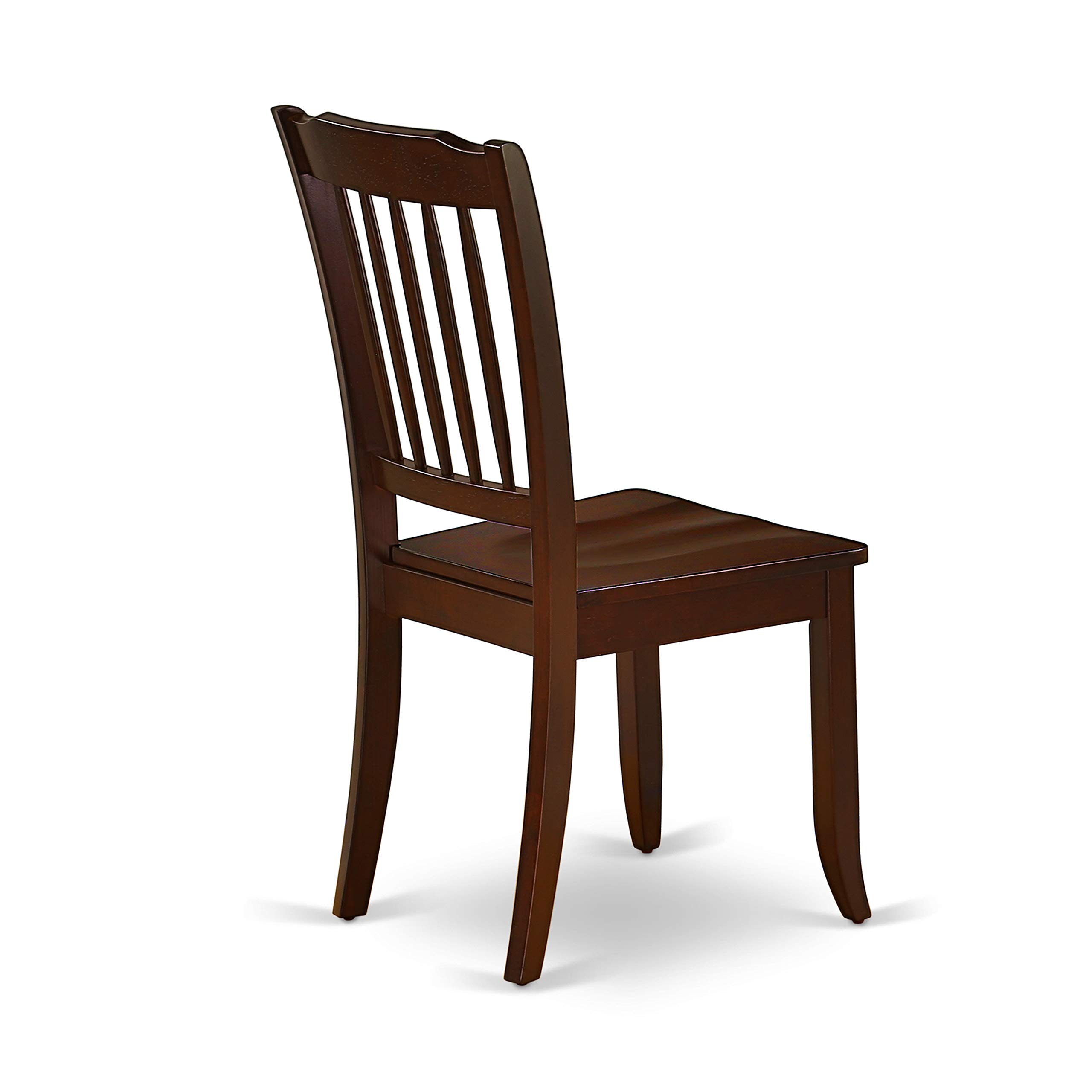 East West Furniture NDDA3-MAH-W 3-Piece Mahogany Kitchen Table Set with Drop Leaf & 2 Chairs, 30x48 Inch Rectangle Dining Table for Small Spaces, Breakfast Nooks & Compact Apartments