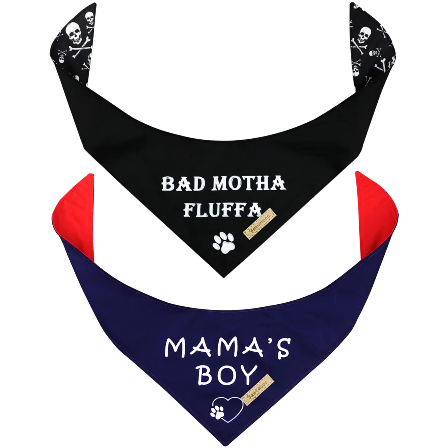 Reversible Dog Bandanas for Small Medium Large Breeds - Soft & Durable Pet Bibs with Adjustable Fit - Cute Kerchief Scarfs for Boys & Girls - Perfect for Walks, Photos & Special Occasions