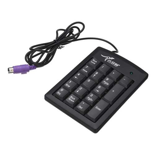 Black PS/2 Numeric Keypad - Compact Number Pad for Data Entry, Accounting & Gaming - USB Mini Keyboard for PC, Laptop & Desktop Computers