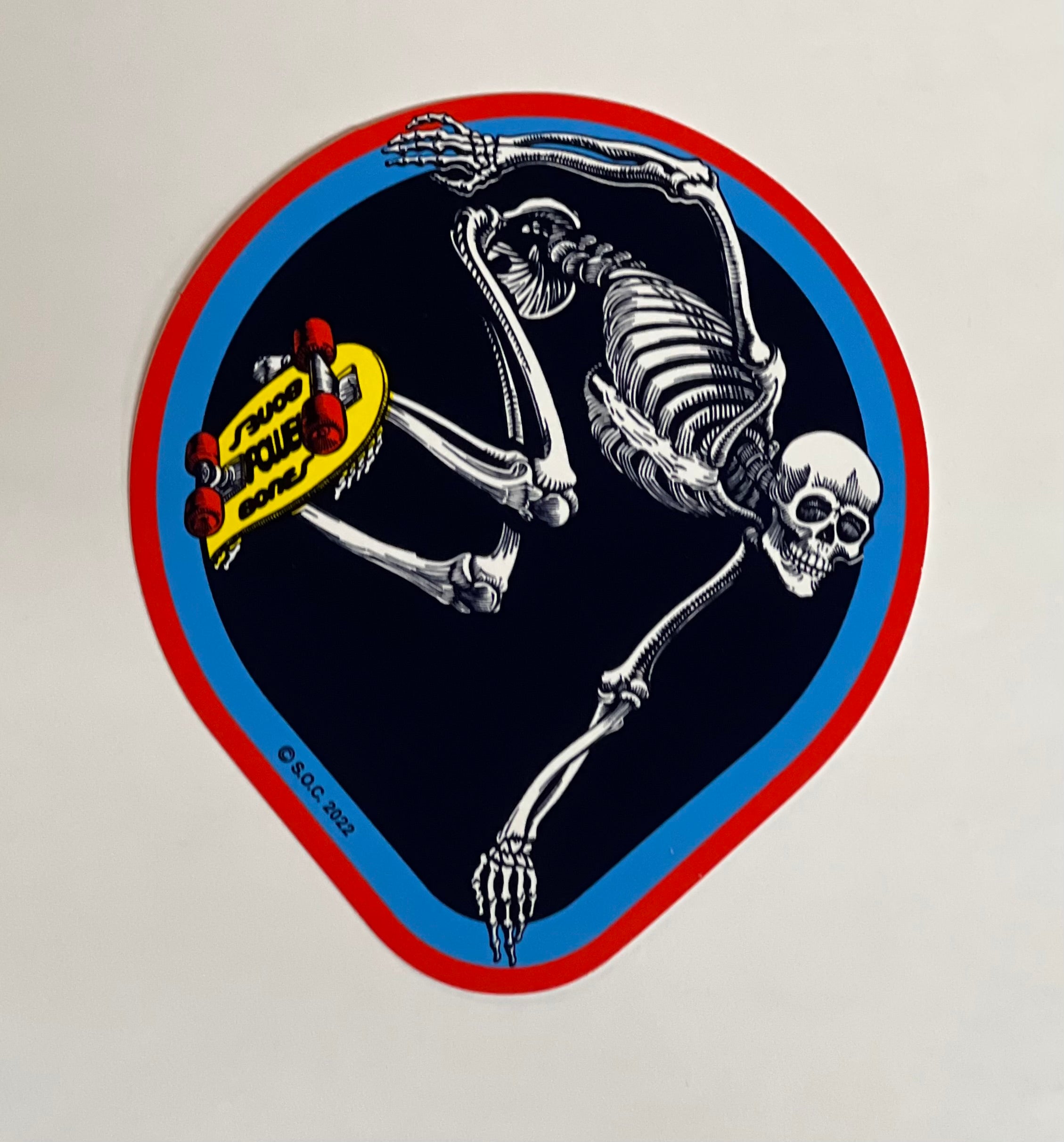 Powell Peralta Skater Skeleton Sticker - Cool Skateboard Decal for Helmets, Laptops & DIY Projects - Perfect for Skateboarders & Street Art Lovers