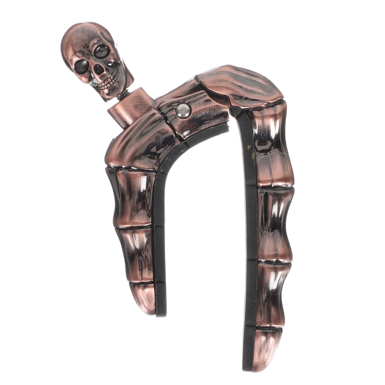 Premium Guitar Capo with Skull Knob Design - Adjustable Clamp for Electric, Acoustic, Bass, Ukulele, Mandolin & Banjo - Durable Bronze Construction - Perfect for Stage Performances, Studio Recording & Practice Sessions