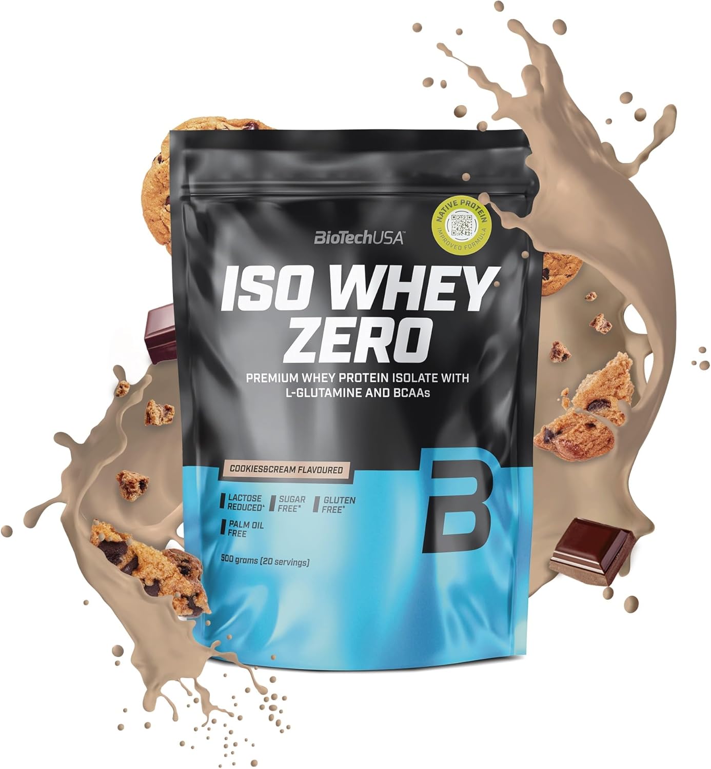 BioTechUSA Iso Whey Zero 500g - Premium Whey Protein Isolate Powder for Muscle Growth & Recovery - Ideal for Post-Workout, Gym, and Fitness Enthusiasts
