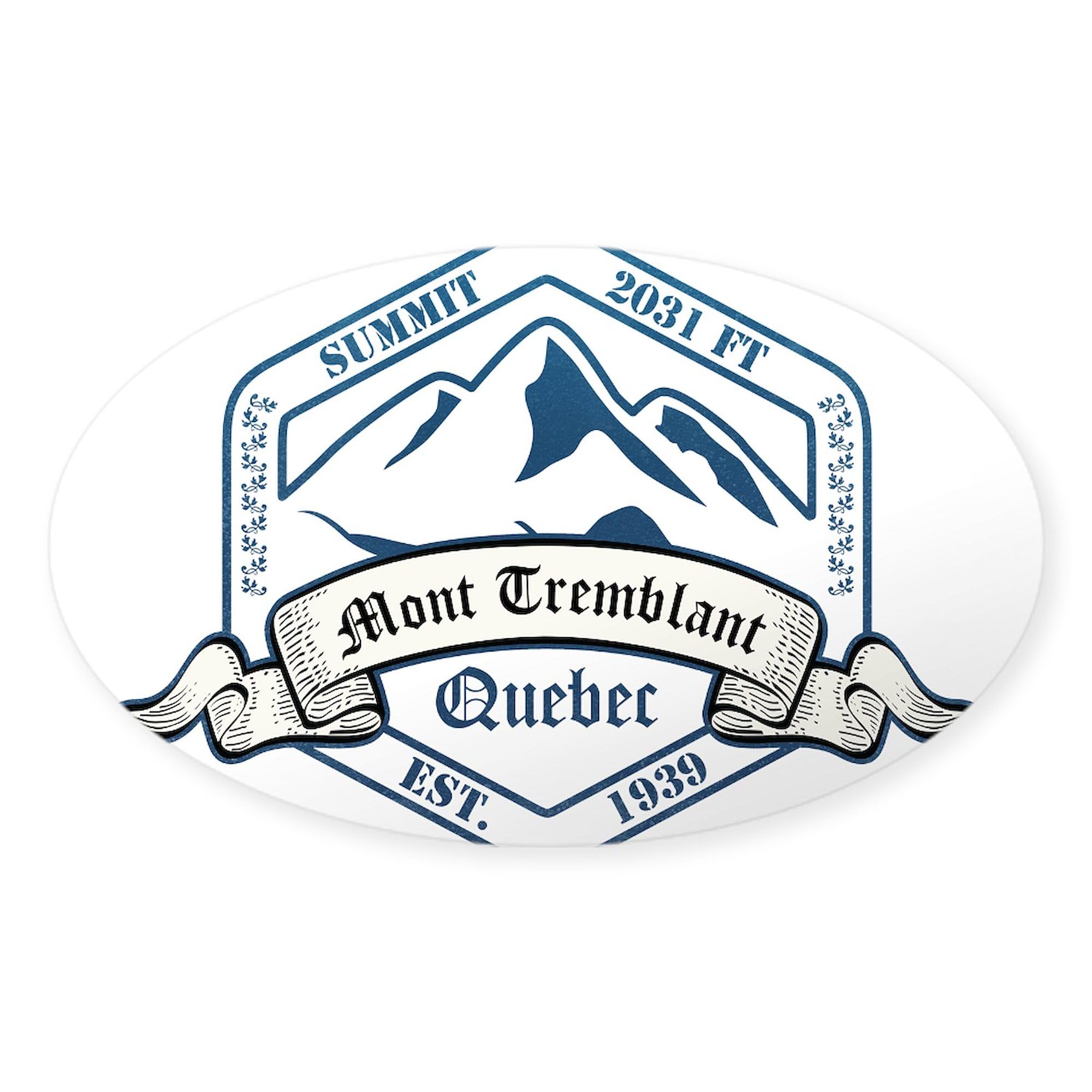 Mont Tremblant Ski Resort Quebec Oval Car Bumper Sticker - Waterproof Vinyl Decal for Cars, Laptops & Travel Gear - Perfect for Ski Enthusiasts & Quebec Travel Souvenirs