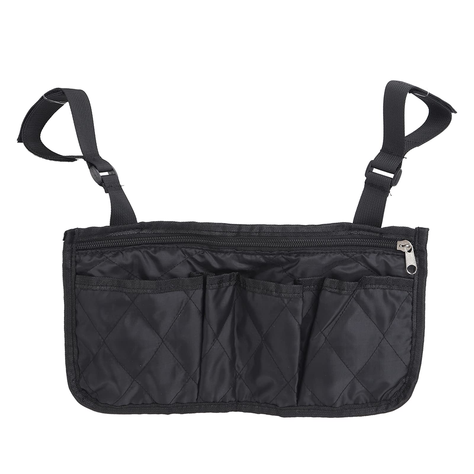 Wheelchair Side Bag - Black Armrest Storage Pouch for Disabled | Durable Wheelchair Accessories for Daily Essentials | Perfect for Mobility Assistance & Travel