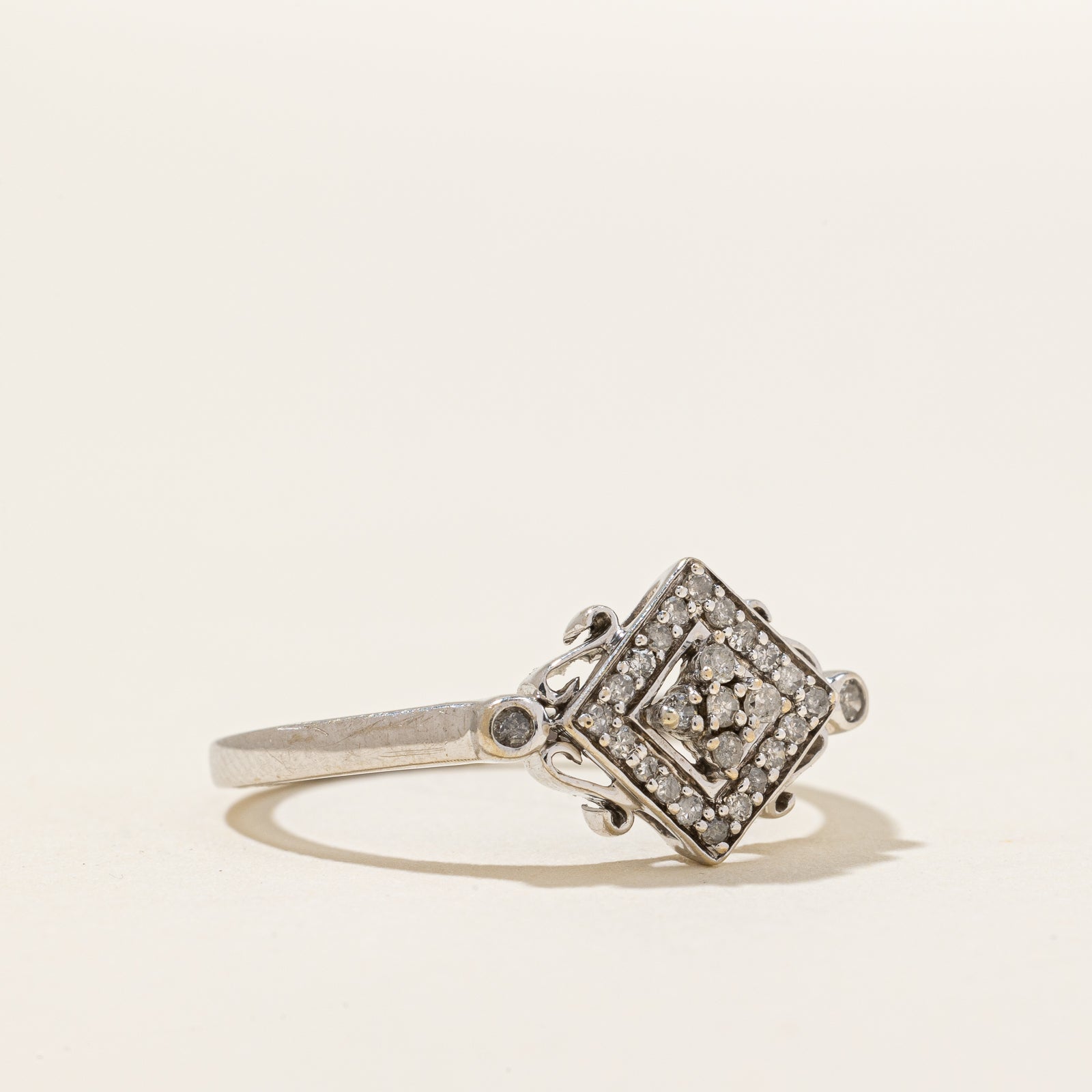 Elegant 0.17ctw Diamond Engagement Ring for Women - Size 7.5 | Perfect for Proposals, Anniversaries & Special Occasions