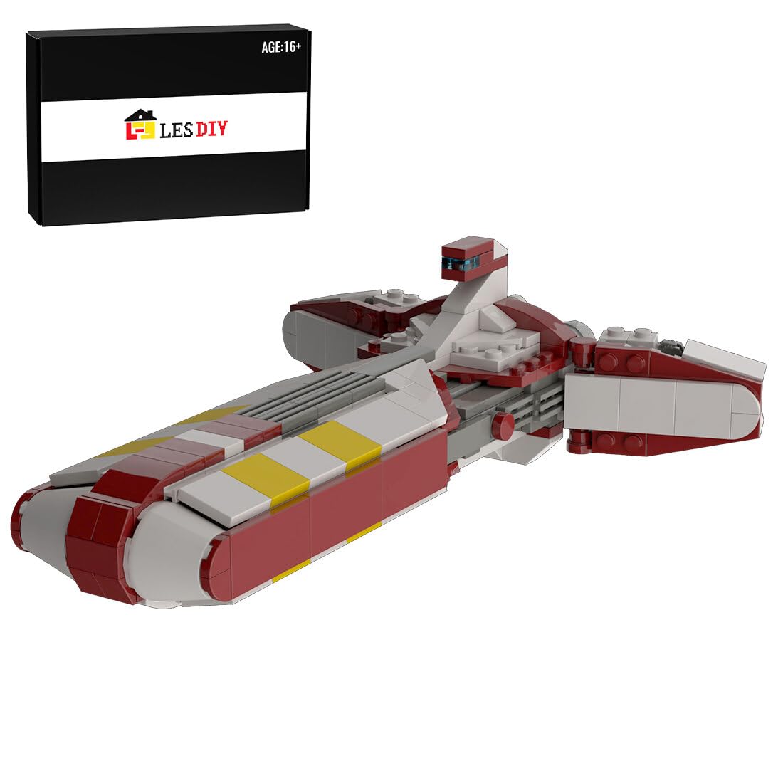 WW2 Space Fighter Cruiser Building Kit - 400PCS Sci-Fi Warship Model Set Compatible with Lego Star Wars | Perfect for Collectors, DIY Enthusiasts & Space War Movie Fans