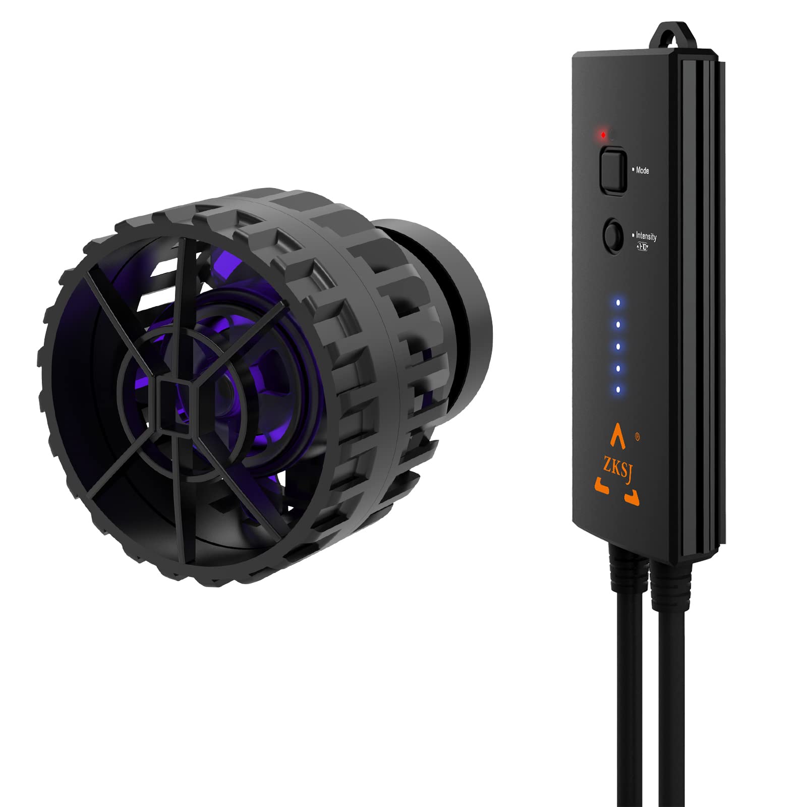 MagTool ZKSJ Slim Pro Mini Aquarium Wave Maker Circulation Pump - DC 8000 GPH Wave Maker with 10 Speed Levels & 3 Wave Patterns for Saltwater & Freshwater Tanks - Perfect for Reef Aquariums, Fish Tanks, and Aquatic Plant Ecosystems