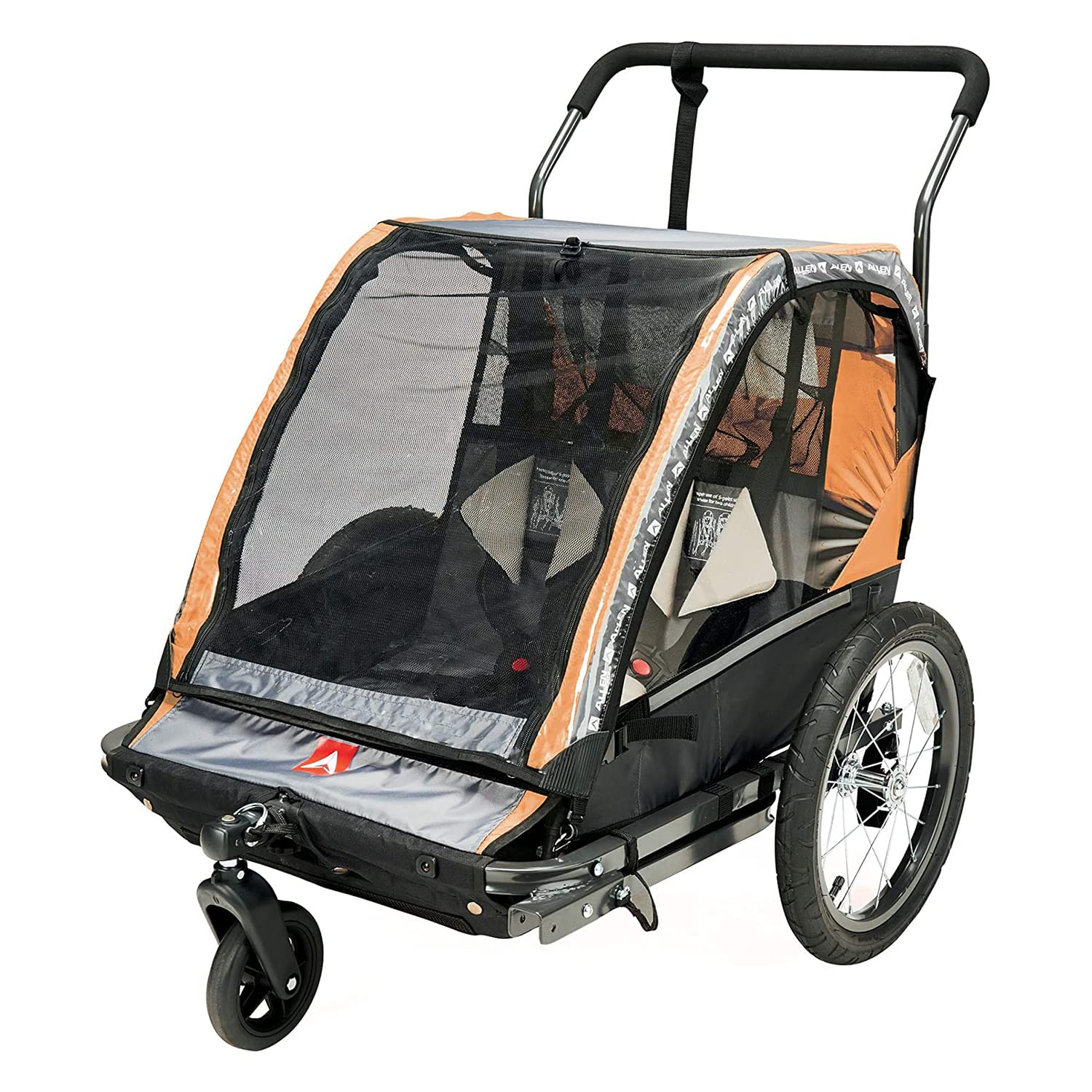 Allen Sports Deluxe 2-in-1 Bike Trailer & Jogging Stroller - Convertible for Cycling, Running & Outdoor Adventures - Perfect for Kids & Toddlers