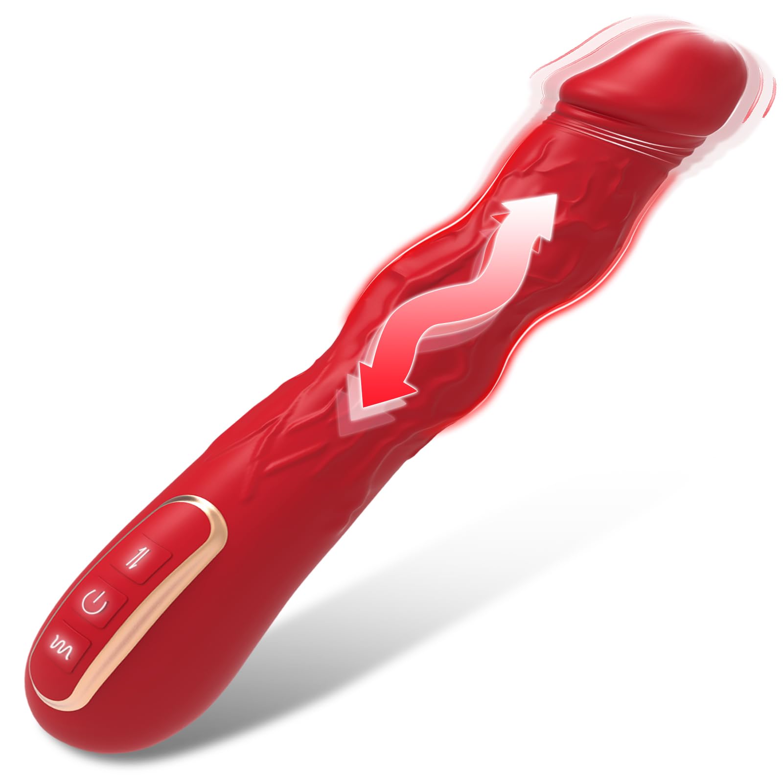 9.6 Inch Realistic Silicone G Spot Vibrator for Women - 3 Wriggling & 10 Vibrating Modes, Large Dildo Sex Toy for Couples & Solo Play, Perfect for G Spot Stimulation & Anal Play - Adult Pleasure Toy for Enhanced Intimacy & Exploration