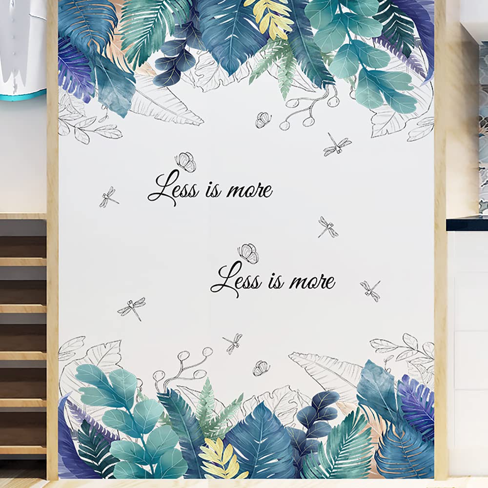 Removable Tropical Leaves Wall Decals - Jungle Green Palm Tree Plant Stickers for Home Decor | Perfect for Living Room, Kids Room, Bedroom & Playroom | Easy Peel & Stick Wall Art for Boho, Nature-Themed Interior Design