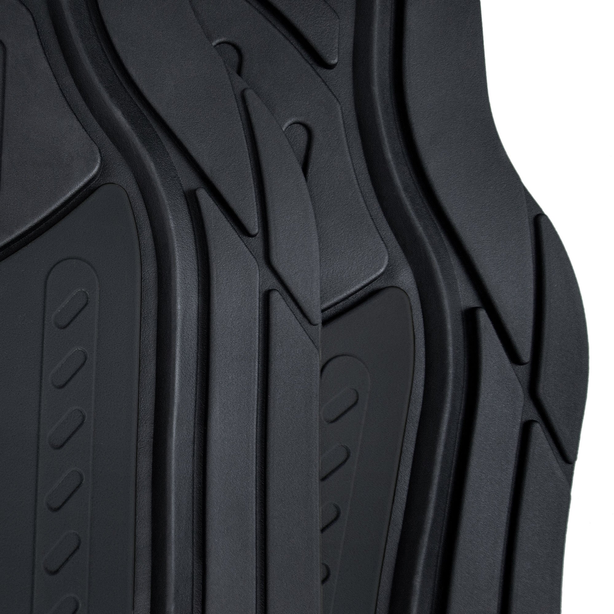 FH Group Climaproof™ Heavy Duty Rubber Car Floor Mats - Universal Fit for Sedan, SUV & Truck - Trimmable Full Black Set with Small Car Seat Cover - Perfect for All-Weather Protection & Interior Customization