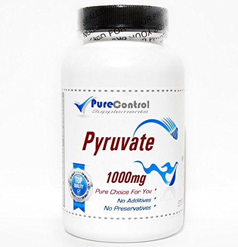 PureControl Supplements Calcium Pyruvate 1000mg - 100 Capsules | Pure & High Potency Supplement for Weight Loss & Energy Boost | Supports Metabolism & Athletic Performance