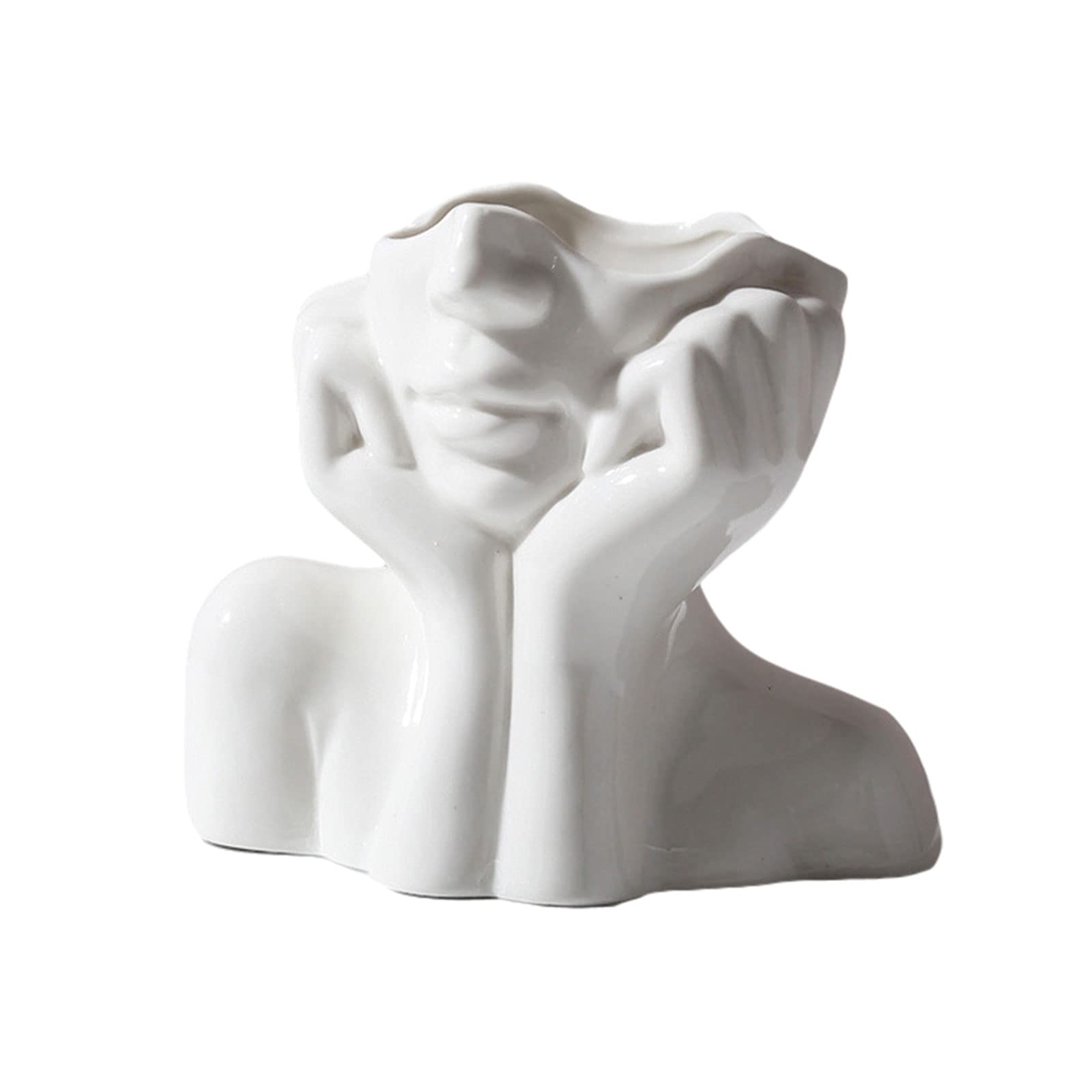 Ceramic Face Vase - 5.5