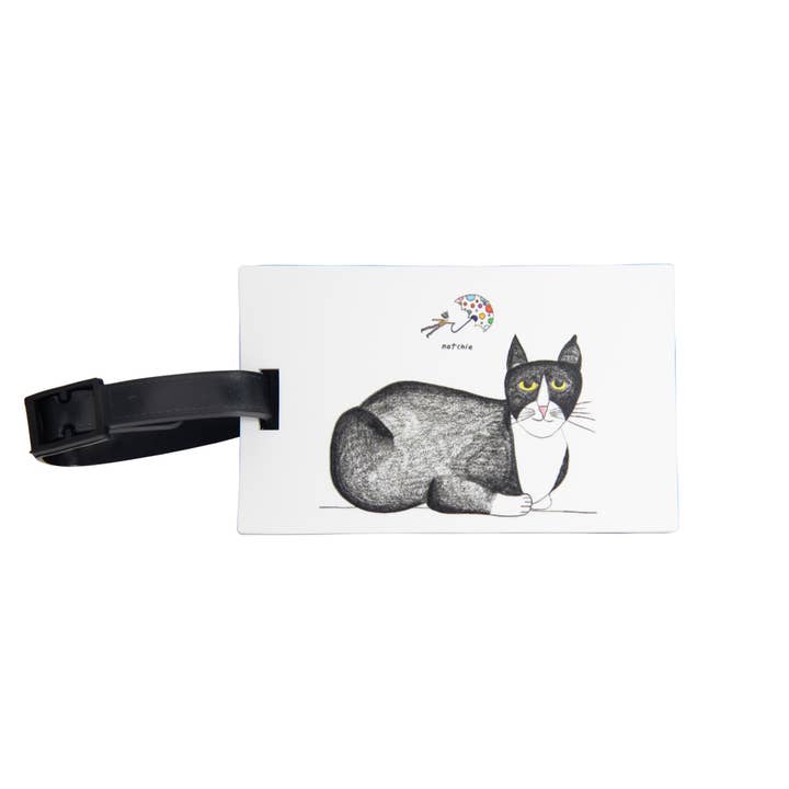 Stylish Jasper Cat Luggage Tag - Durable Pet ID Tag for Travel Bags & Suitcases - Perfect for Airports, Vacations & Business Trips