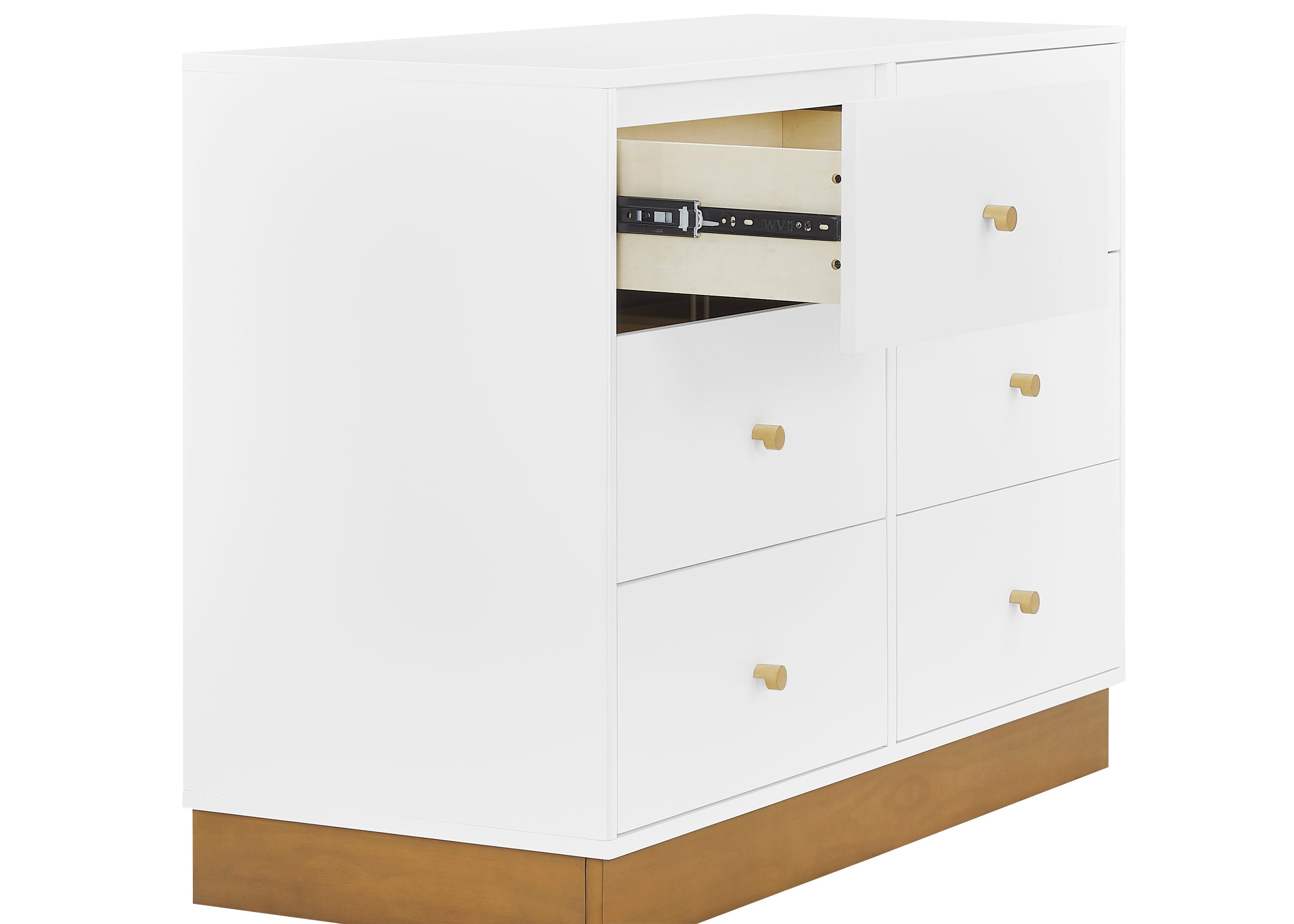 James 6 Drawer Dresser with Interlocking Drawers - Sturdy Wooden Bedroom Furniture for Clothes Storage - Perfect for Master Bedroom, Guest Room & Dorm Organization
