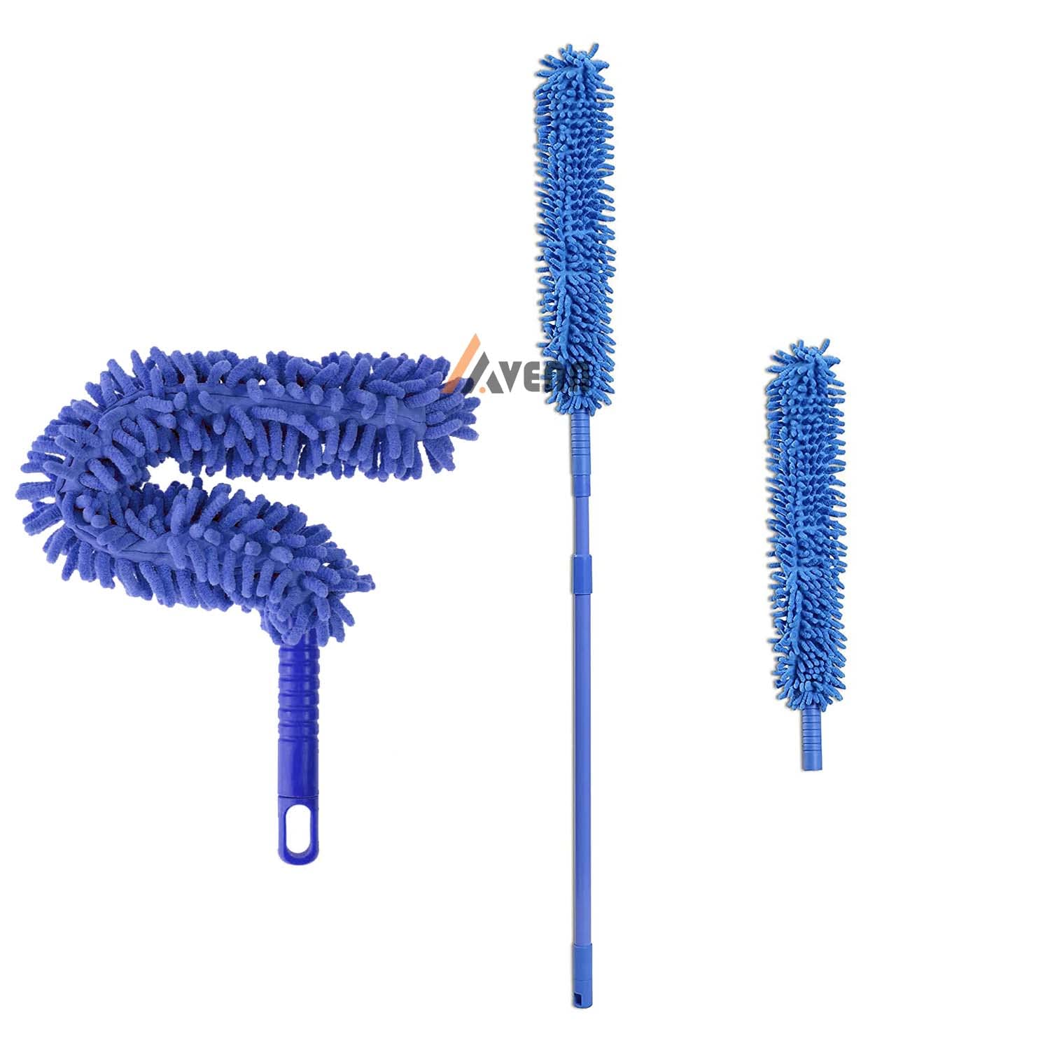 Avenn Foldable Microfiber Fan Cleaning Duster with Extendable Handle - Flexible Ceiling Fan Brush for Home & Office - Dust Remover for Ceiling Fans, Vents, Blinds & Hard-to-Reach Areas (Multicolor) - Perfect for Spring Cleaning & Household Maintenance