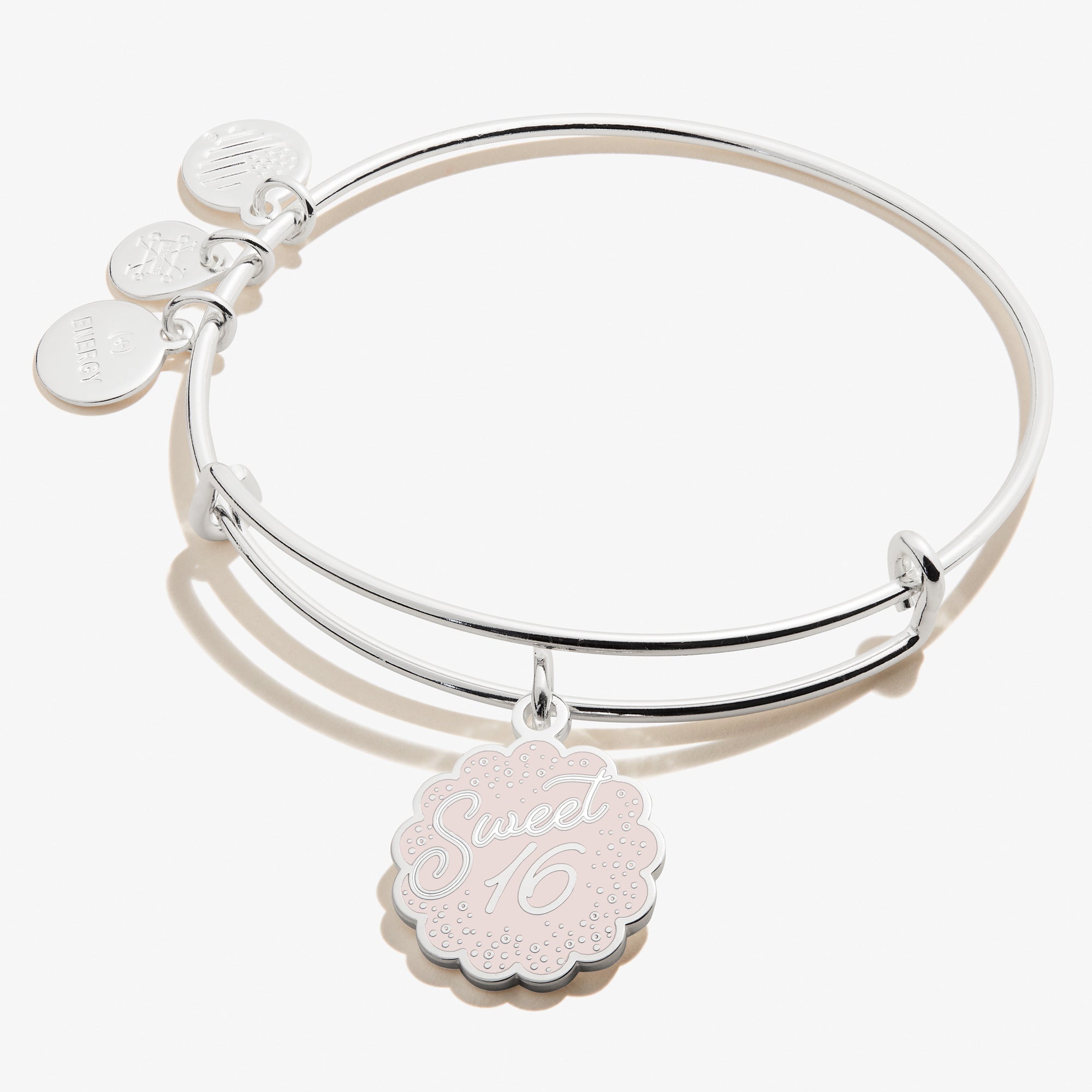 Sweet 16 Charm Bangle Bracelet - Sterling Silver Birthday Gift for Teen Girls - Perfect for Quinceañera, Sweet Sixteen Parties & Special Occasions