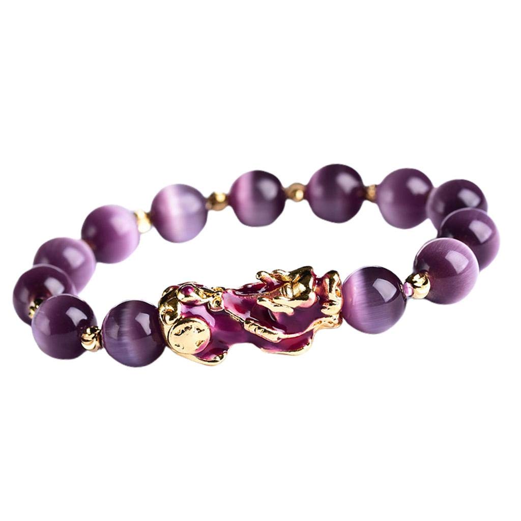 Authentic Feng Shui Pixiu Wealth Bracelet for Women & Men - Amethyst Pi Yao Money Luck Jewelry | Spiritual Protection & Abundance Attractor | Perfect for Meditation, Business Success & Daily Wear