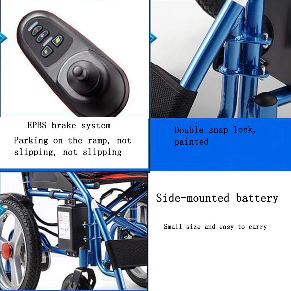 B&MF Electric Wheelchair - Foldable Travel Power Wheelchair with 20Ah Lithium Battery | Manual/Electric Dual Mode | Outdoor Mobility Scooter for Seniors & Adults | Perfect for Shopping, Travel & Daily Use