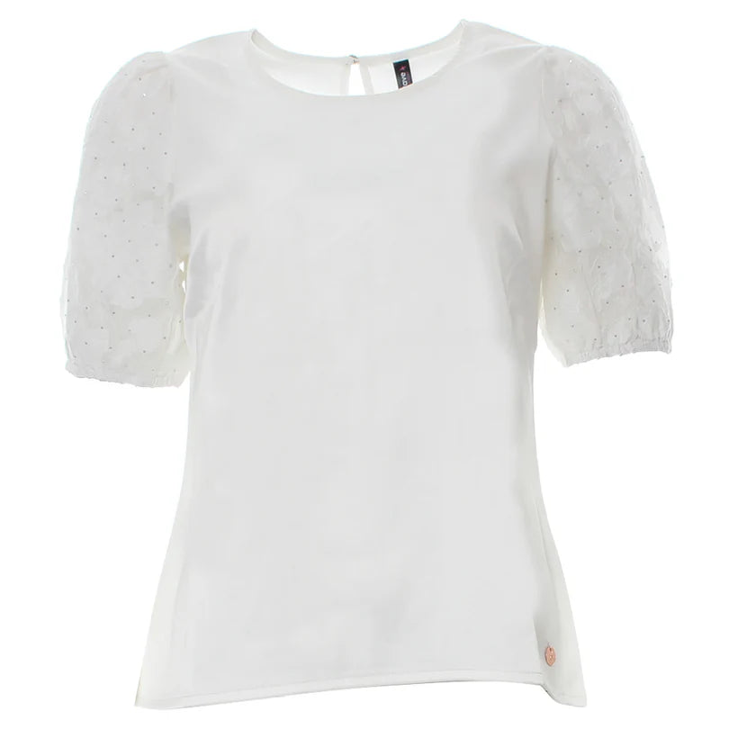 Kally Top Women's Casual Blouse Off White - Perfect for Summer Outfits, Beach Wear, and Everyday Fashion