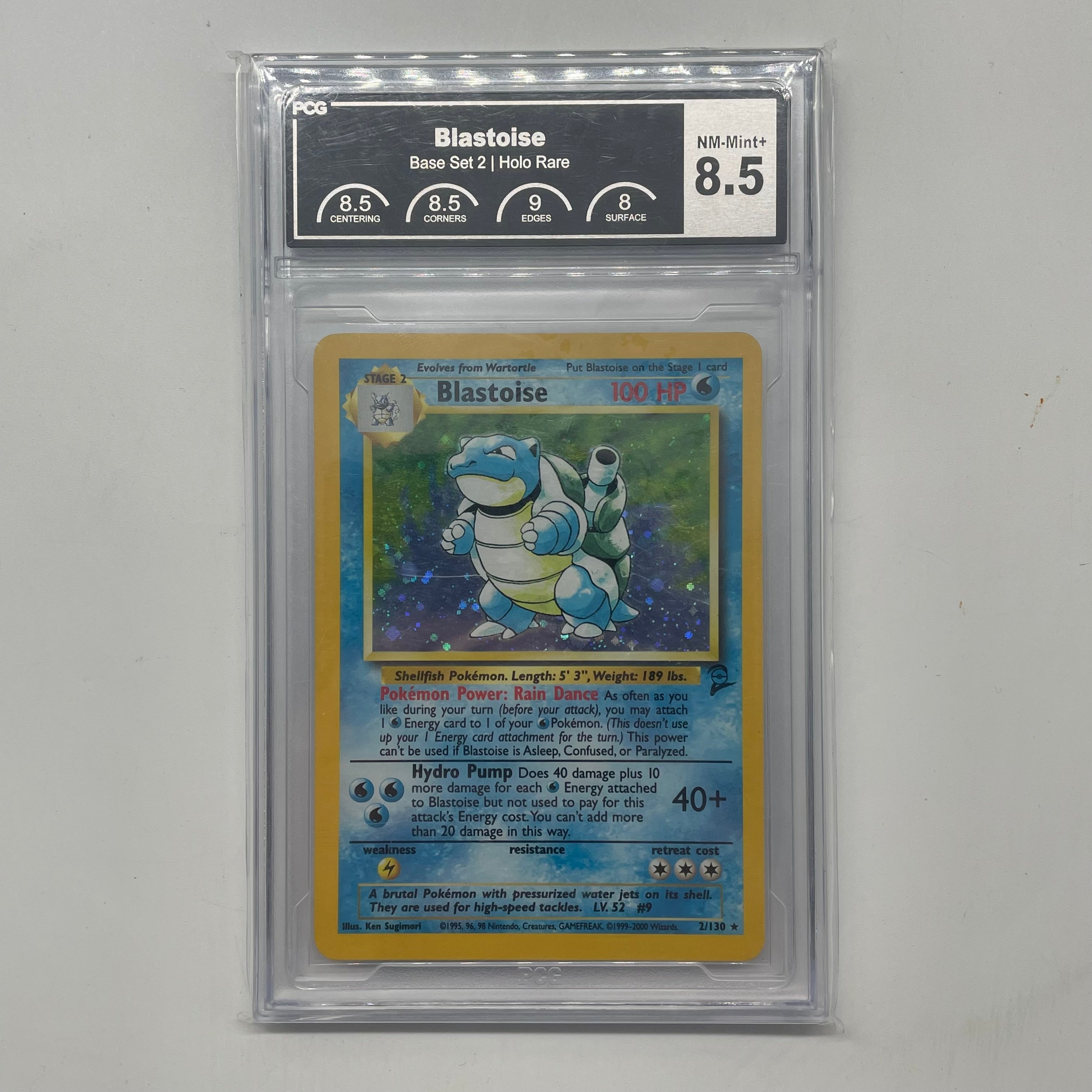 Blastoise Holo Rare 2/130 Pokémon Card - PSA Graded 8.5 - Perfect for Collectors & Pokémon TCG Battles
