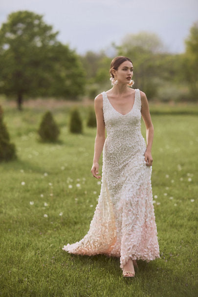 BHLDN Theia Emma Gown - Elegant Lace Wedding Dress with Long Sleeves for Brides | Perfect for Church Ceremonies & Formal Weddings